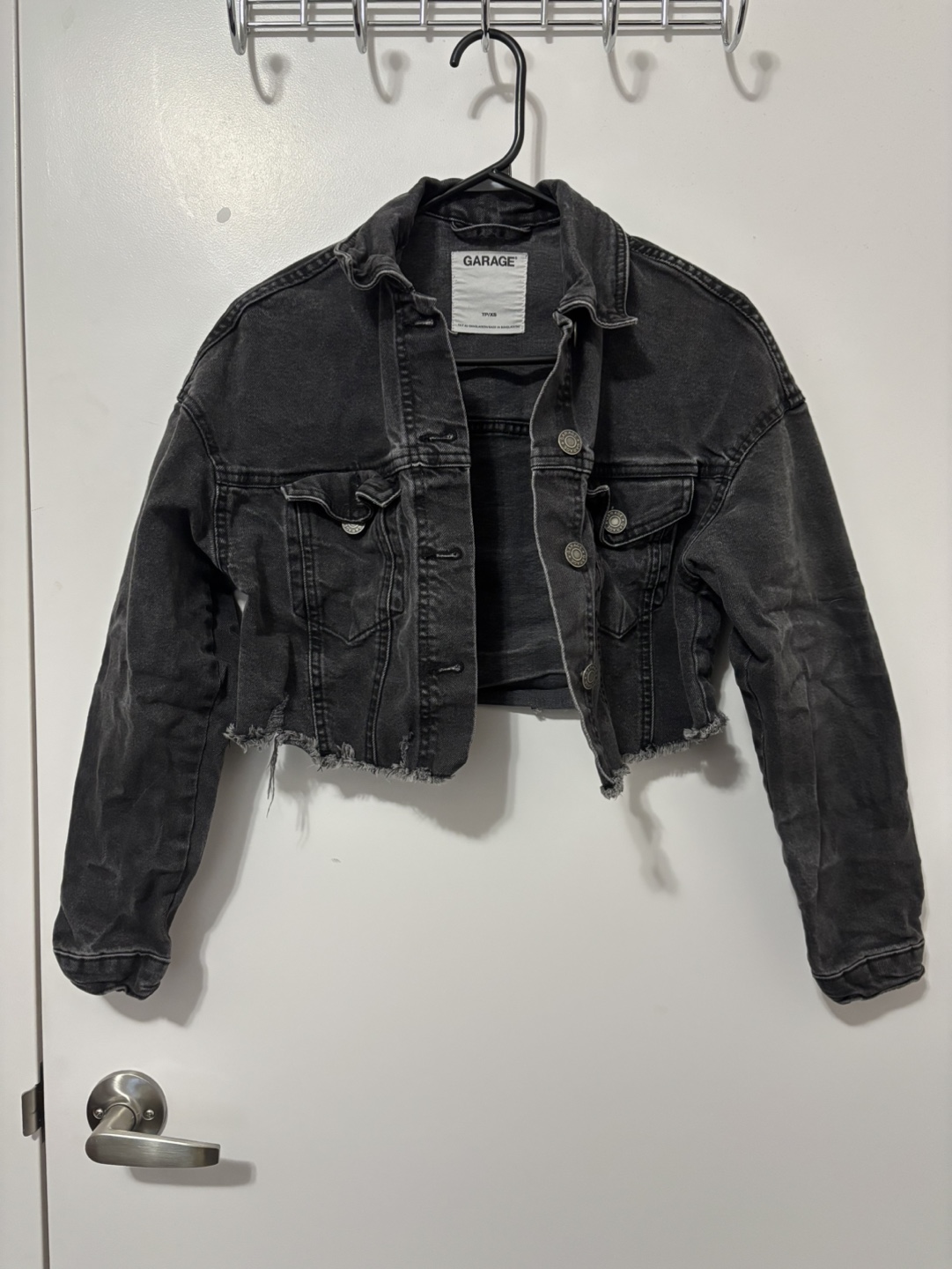 GARAGE Black Denim Cropped Jacket