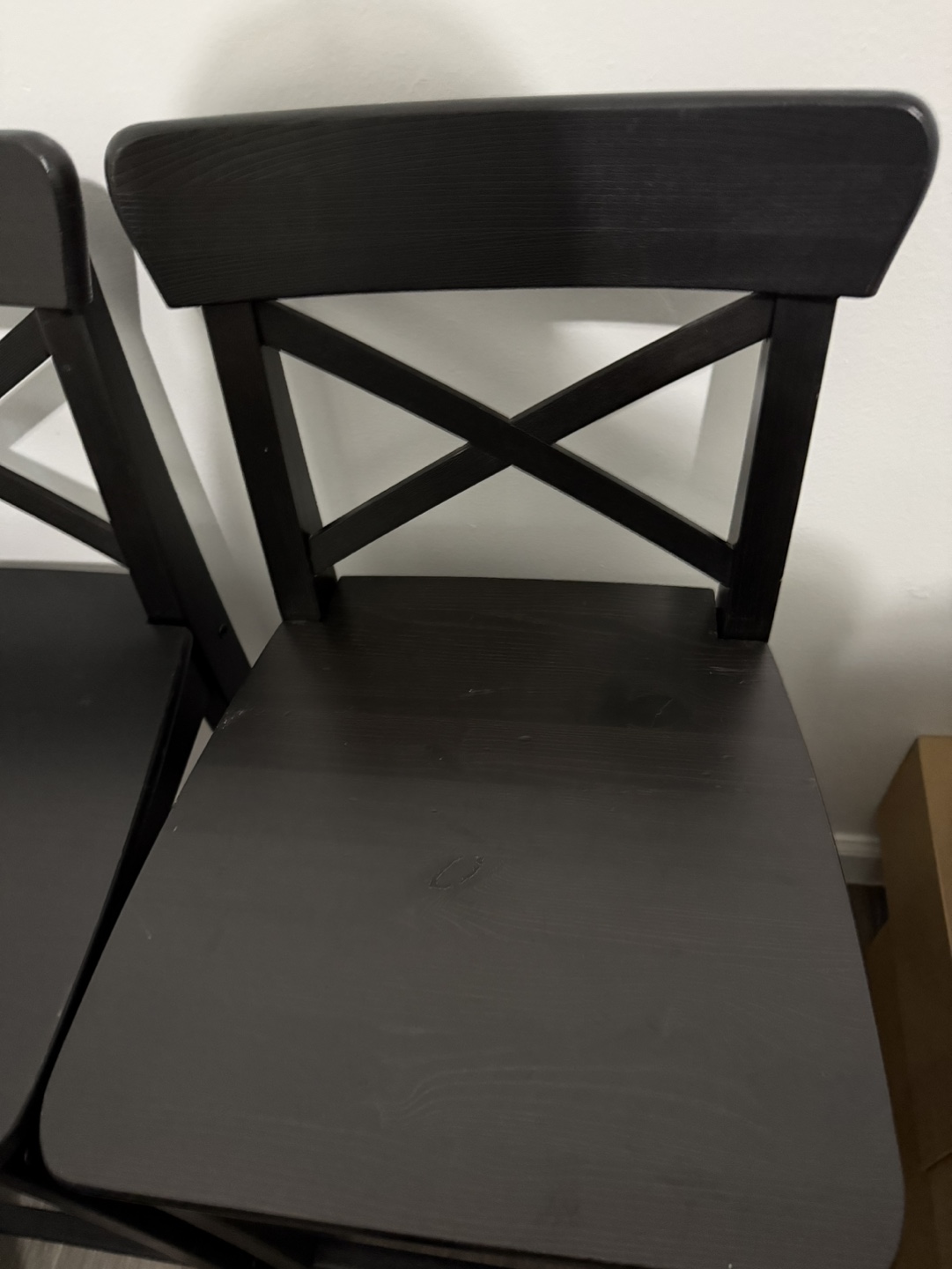 2 of IKEA Black Wooden Counter Height Stools - photo 4