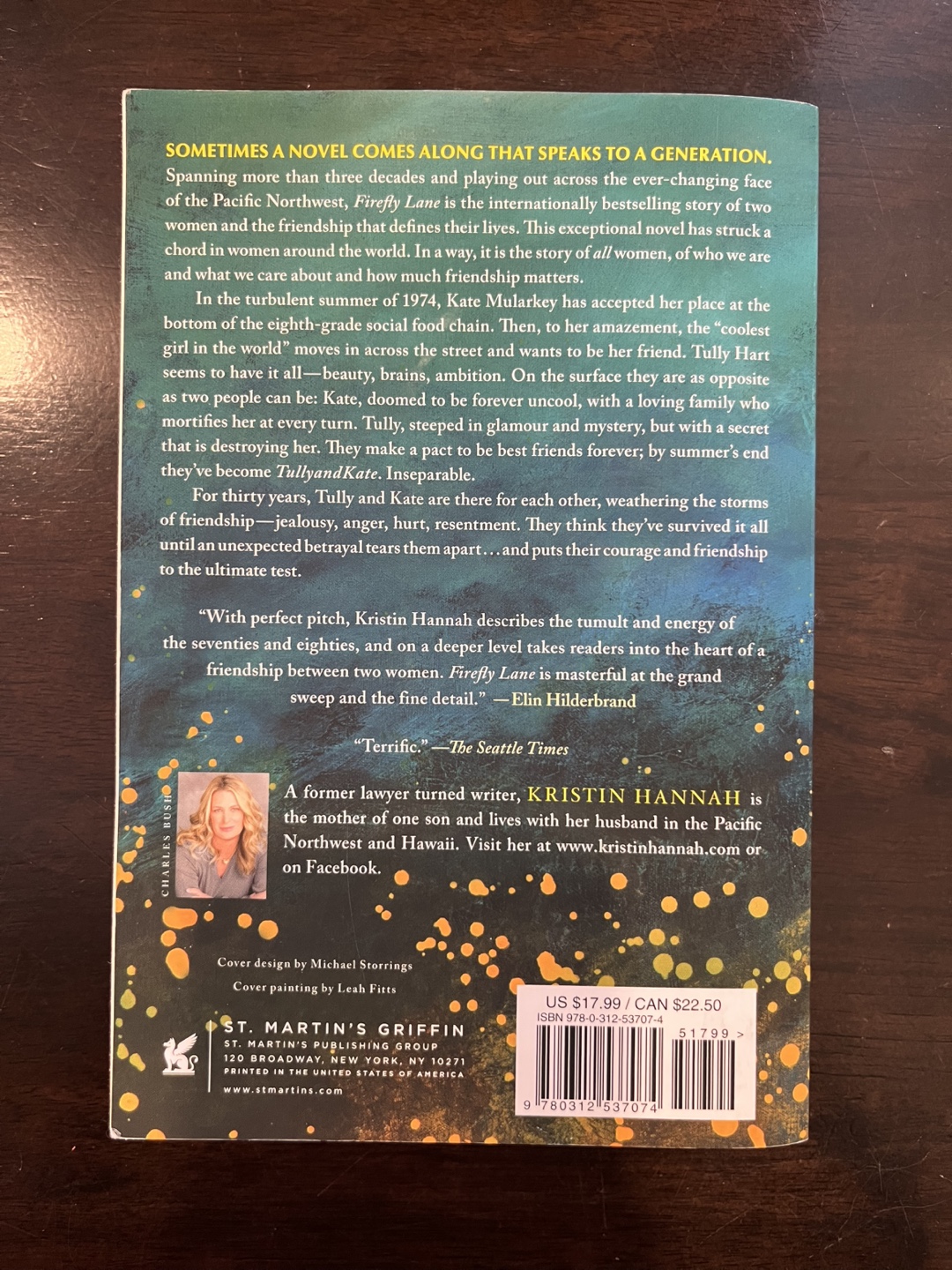 Firefly Lane by Kristin Hannah - Paperback Novel - photo 2