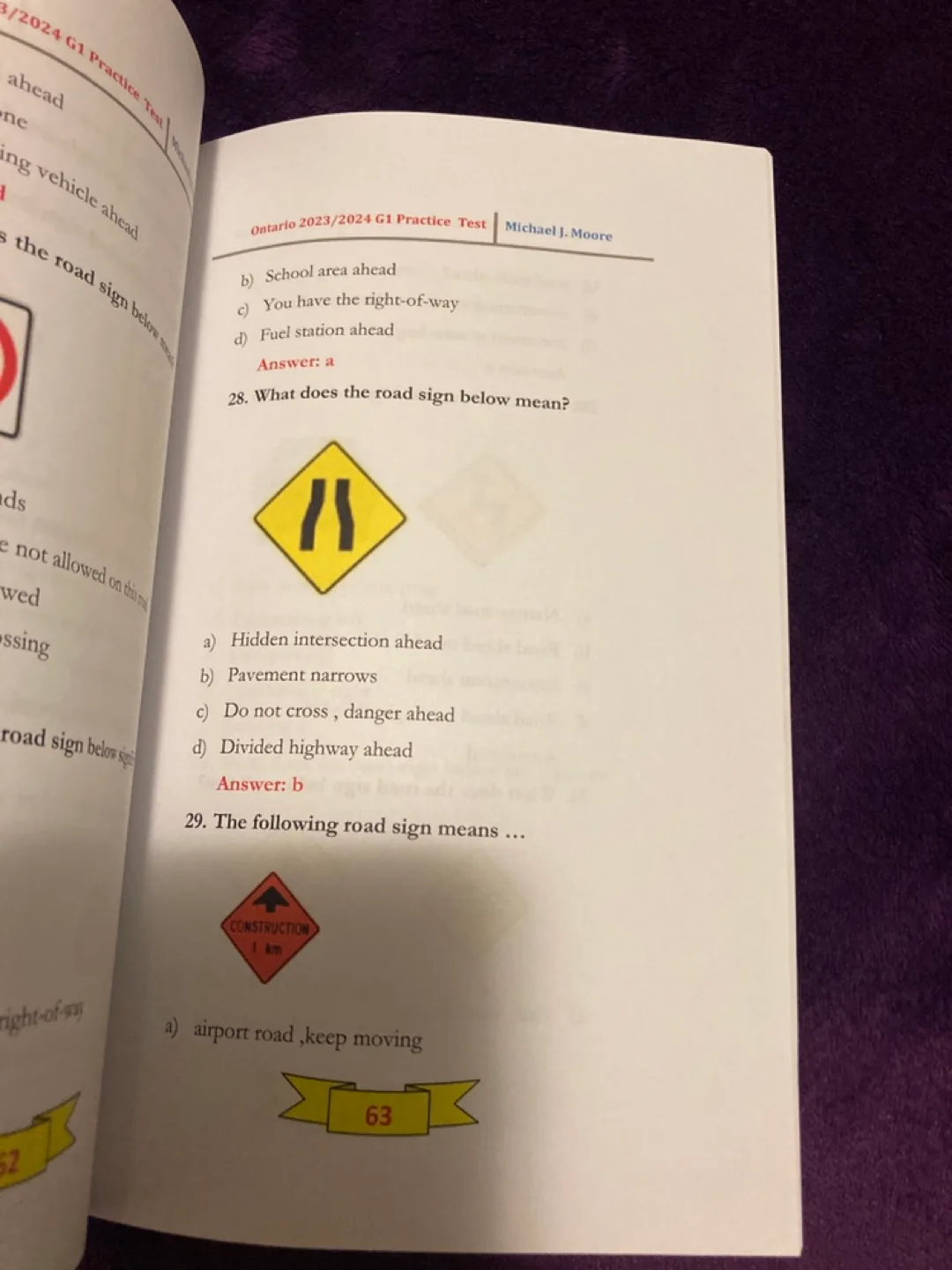 Ontario 2023/2024 G1 Practice Test Questions and Answers image indicator(3)