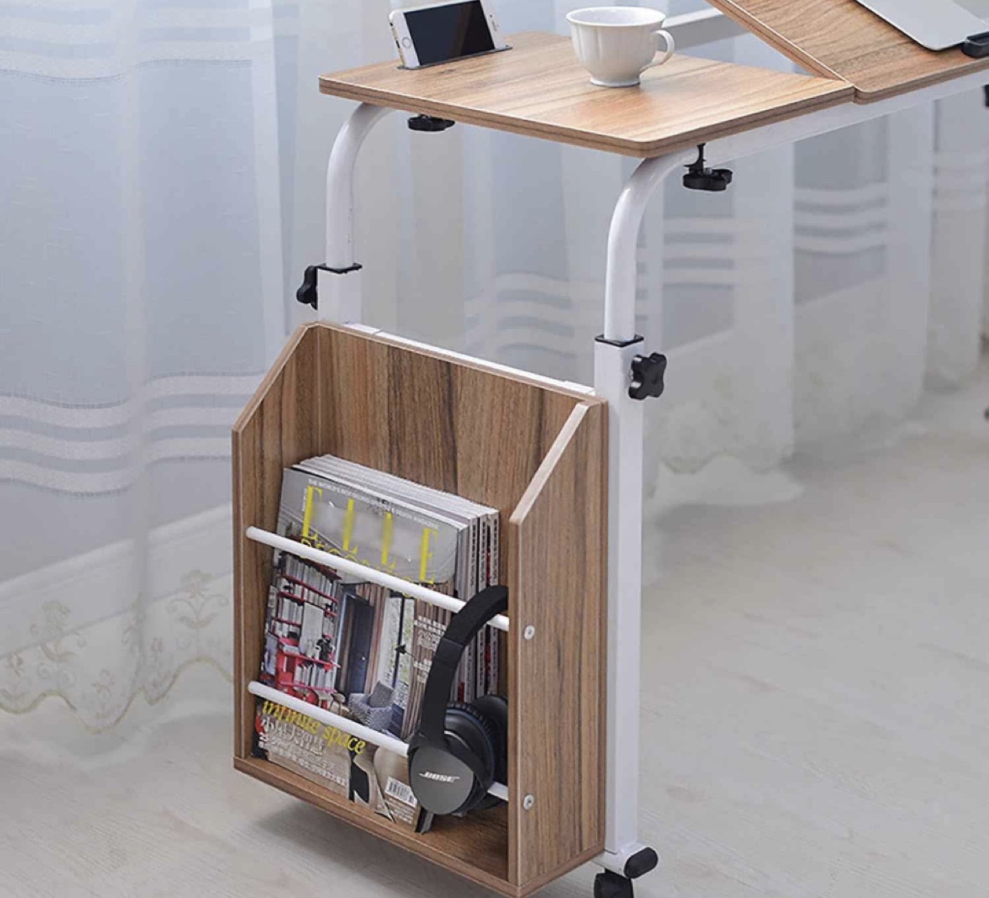 Adjustable Height Laptop Desk with Storage - photo 4
