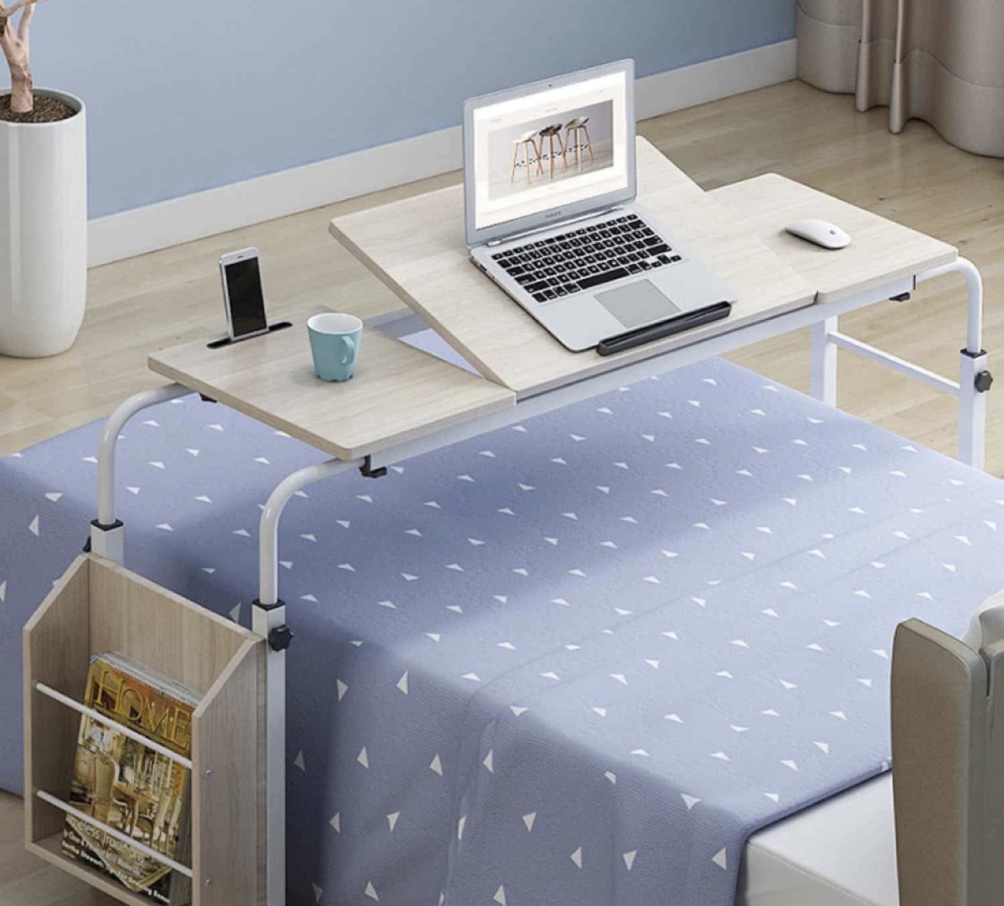 Adjustable Height Laptop Desk with Storage - photo 2