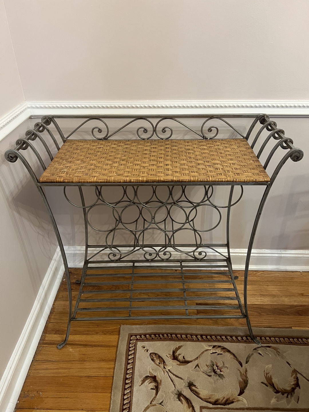 Wrought Iron Wine Rack Table - photo 2