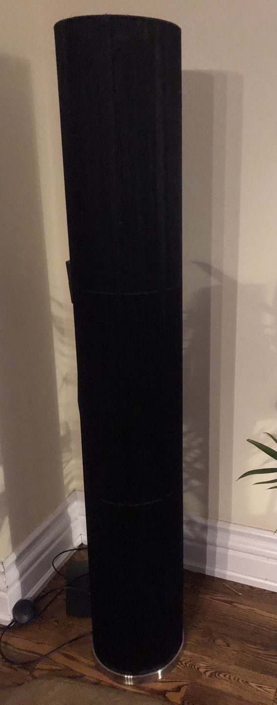 Tall Black Cylinder Floor Lamp