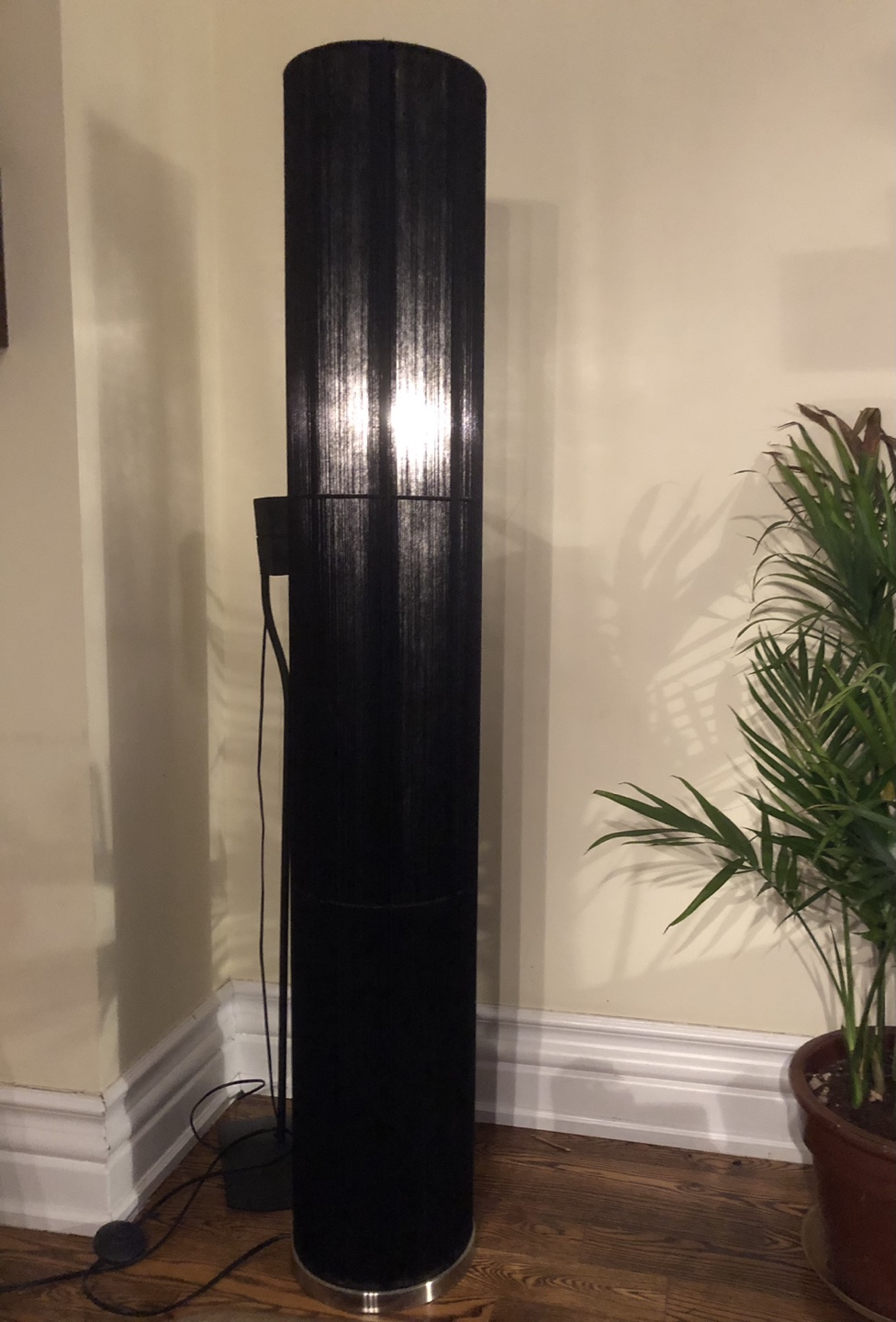 Tall Black Cylinder Floor Lamp - photo 2