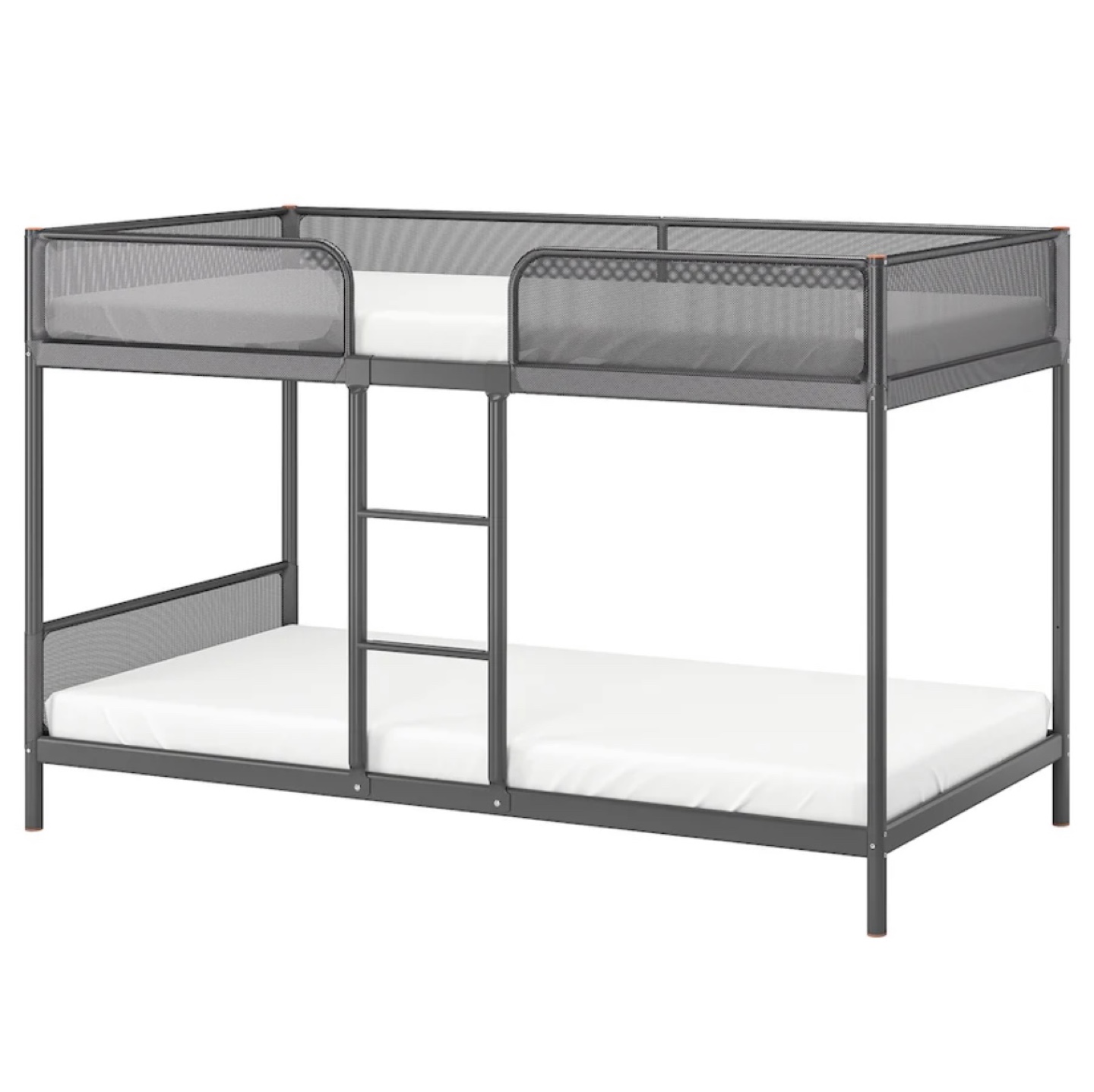 IKEA TUFFING Bunk bed frame, dark gray, Twin-