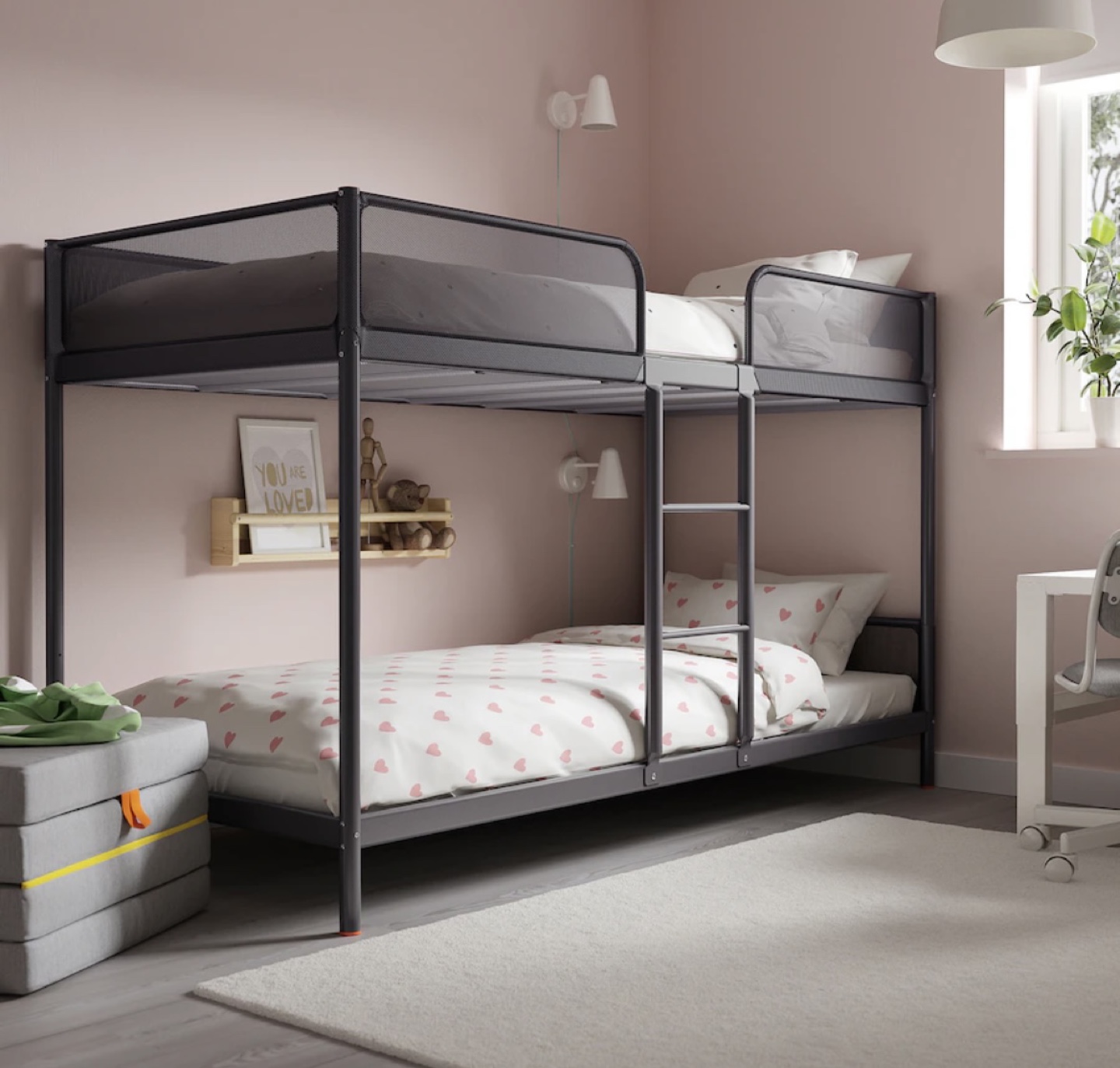 IKEA TUFFING Bunk bed frame, dark gray, Twin- - photo 2