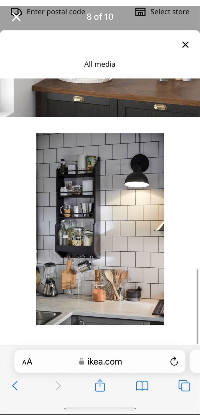 IKEA Black Wall-Mounted Spice Rack - photo 5