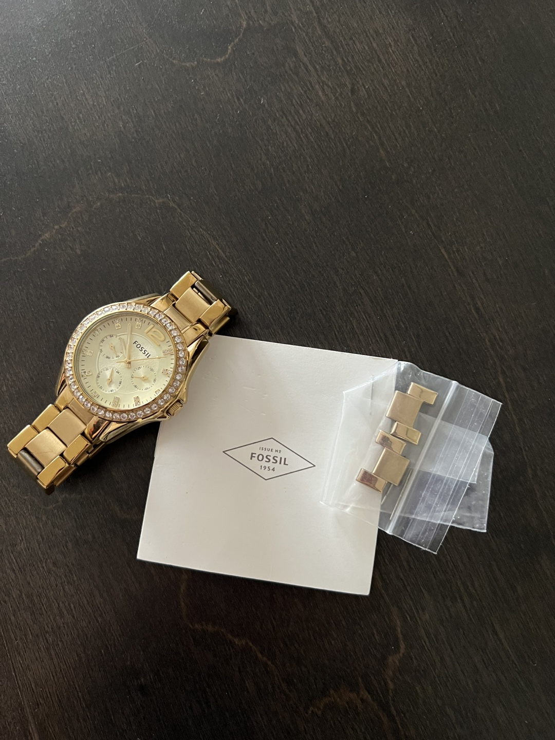 Fossil Women's Gold-Tone Watch with Crystals