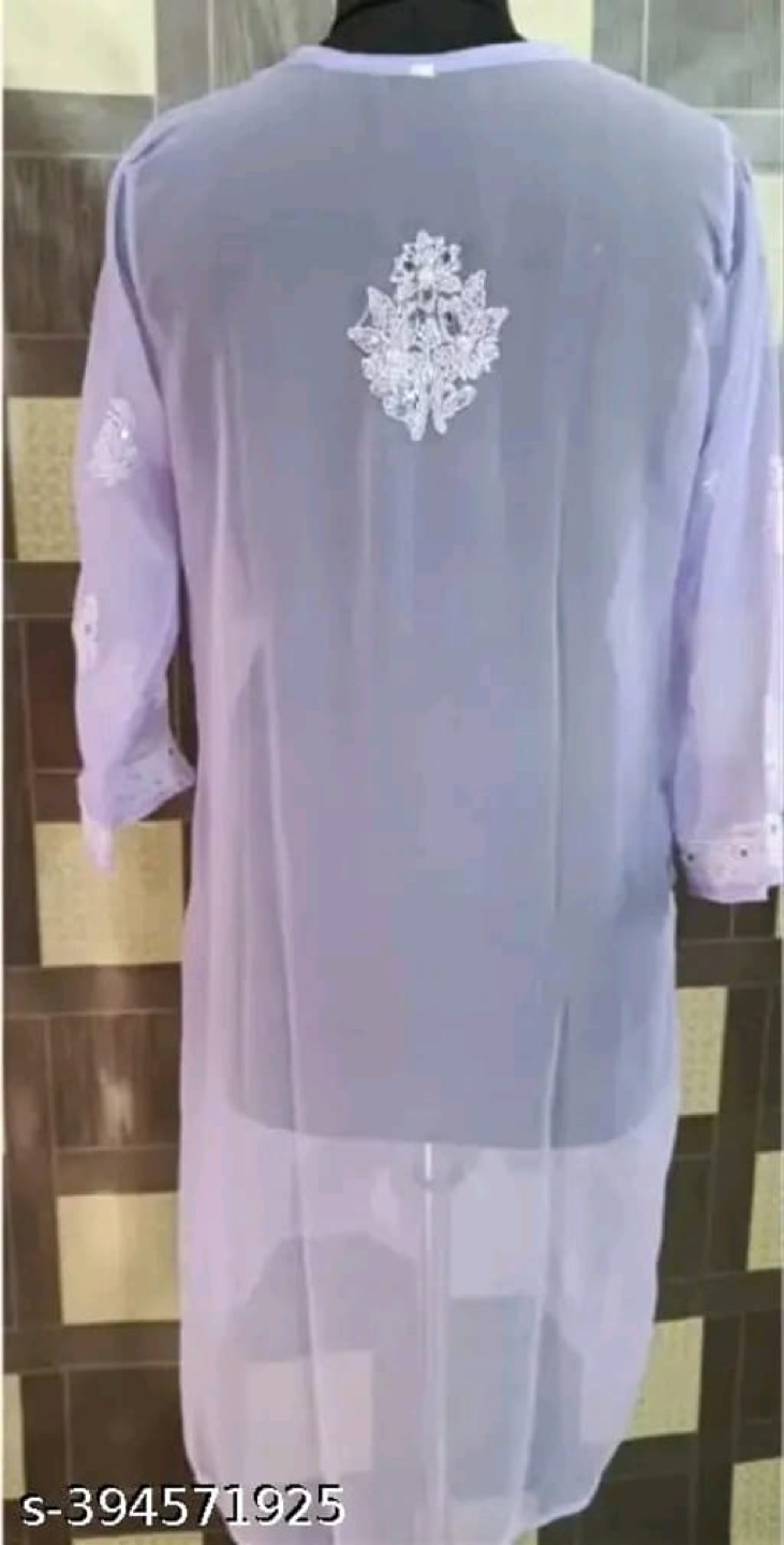 Lavender Chikankari Kurti - photo 3