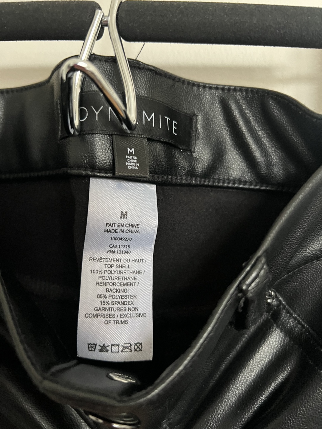 Dynamite Black Faux Leather Leggings - photo 2