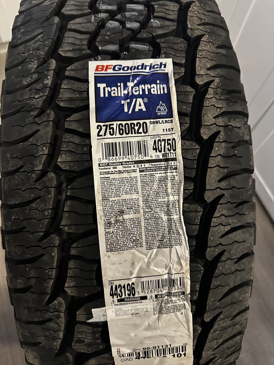 BFGoodrich Trail-Terrain T/A 275/60R20 Tire - photo 5