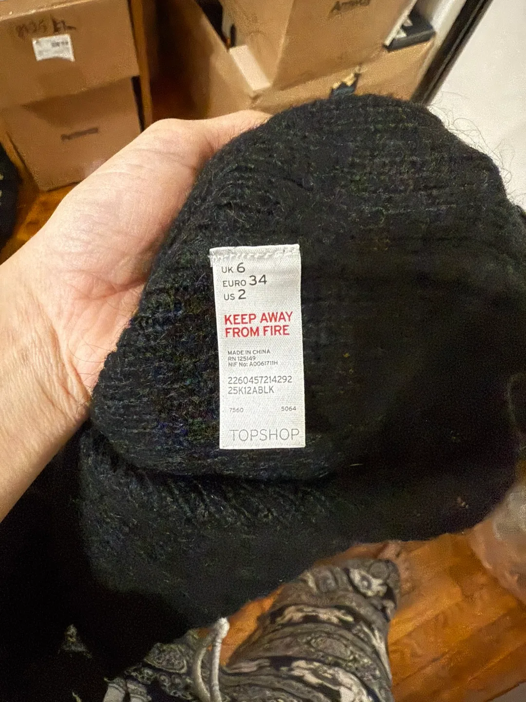 Black Topshop Knit Tunic Sweater Size 6 UK image indicator(2)