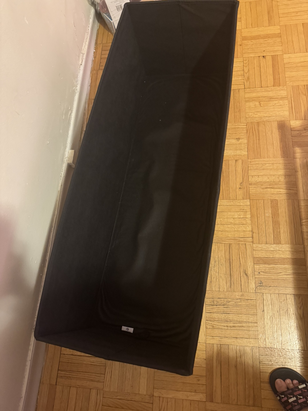 Black Velvet Storage Ottoman Bench - photo 3