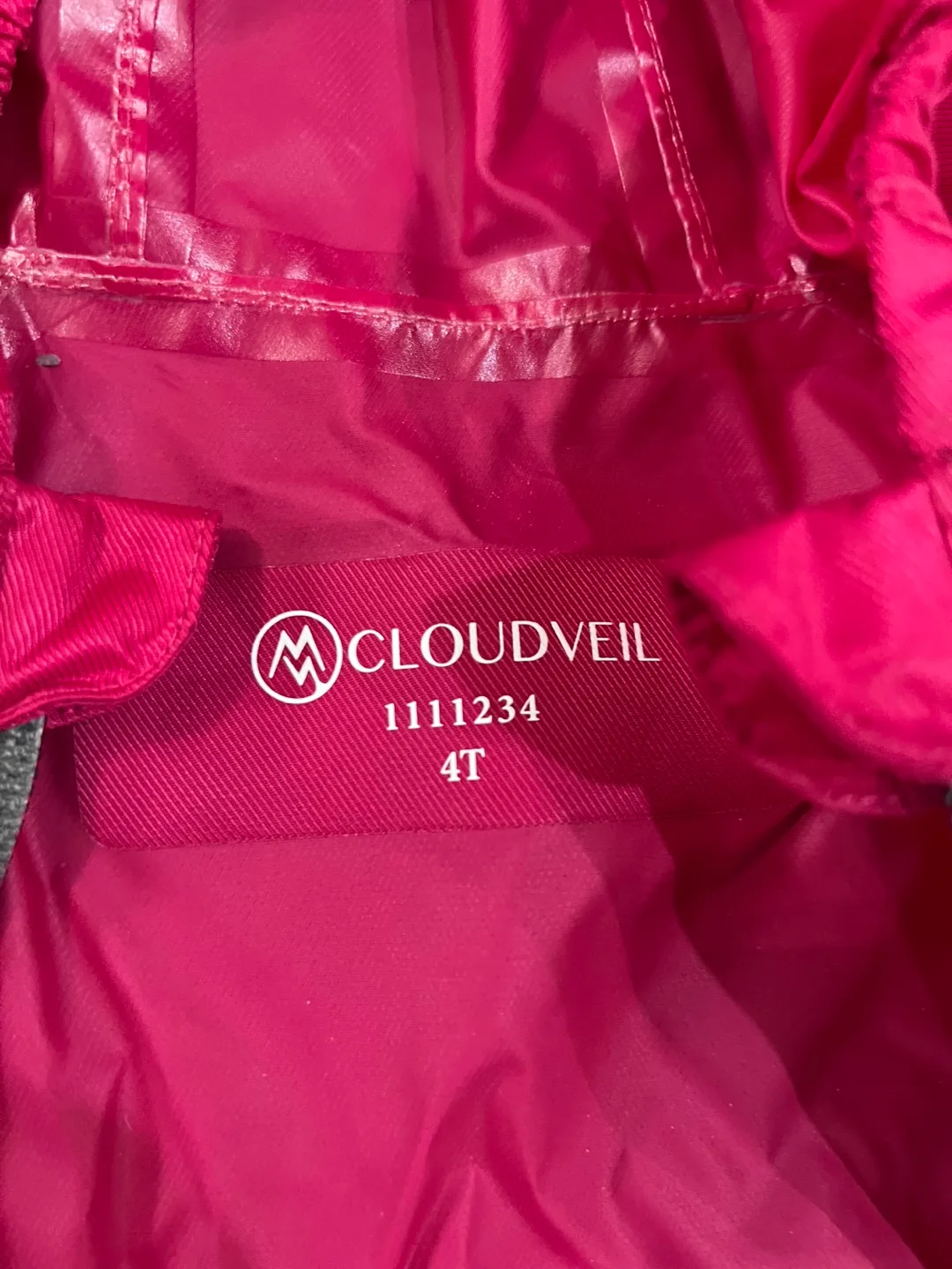 Cloudveil Pink 4T Rainsuit image indicator(2)