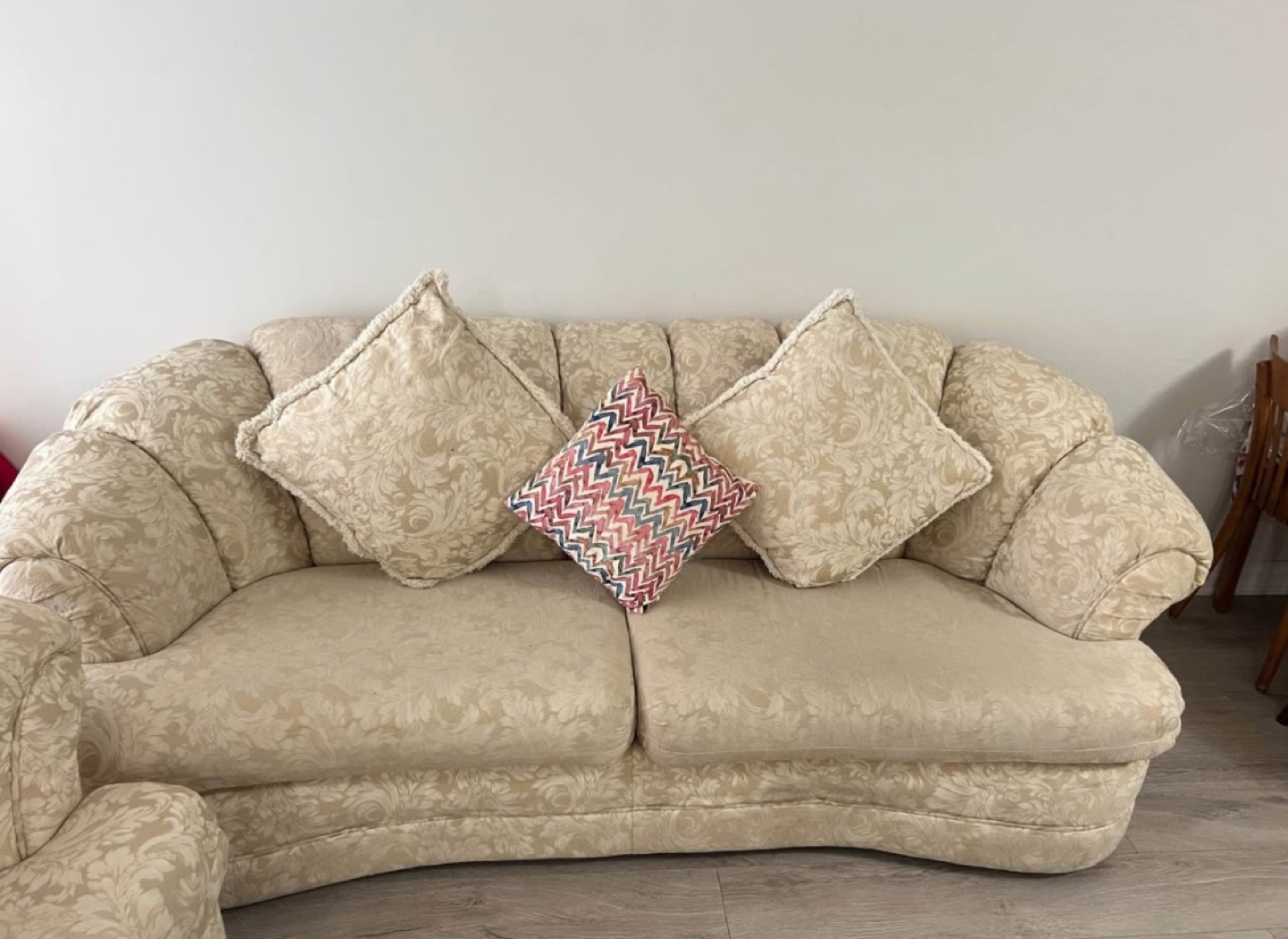 Beige Curved Sofa Set - photo 4