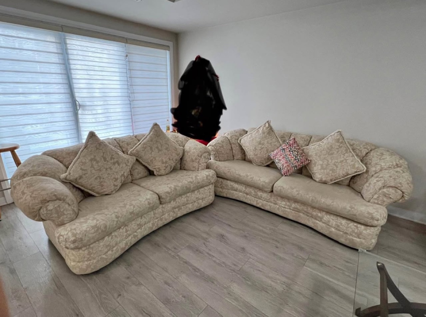 Beige Curved Sofa Set - photo 2