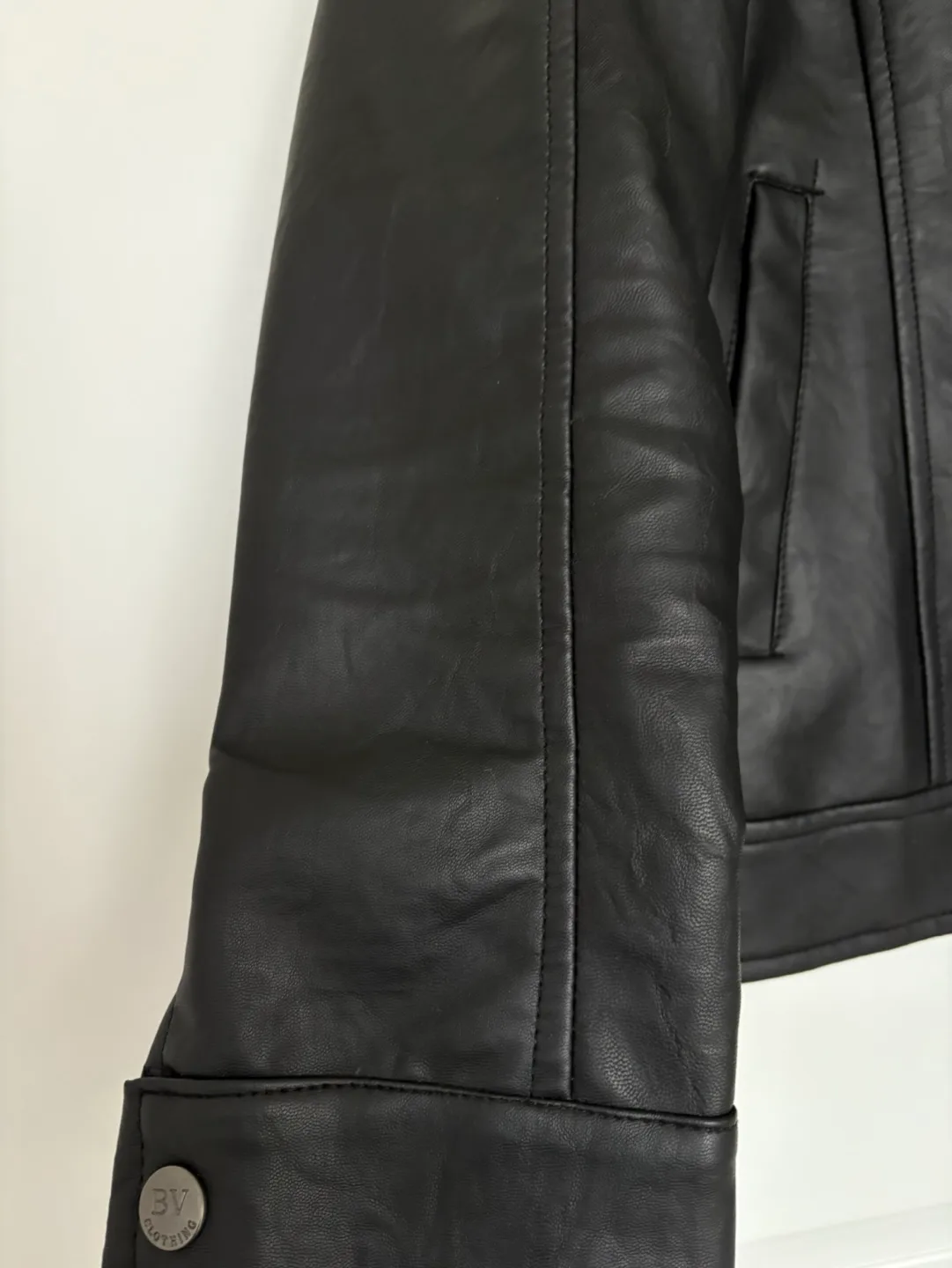 Black BV Gioielli Leather Jacket image indicator(4)
