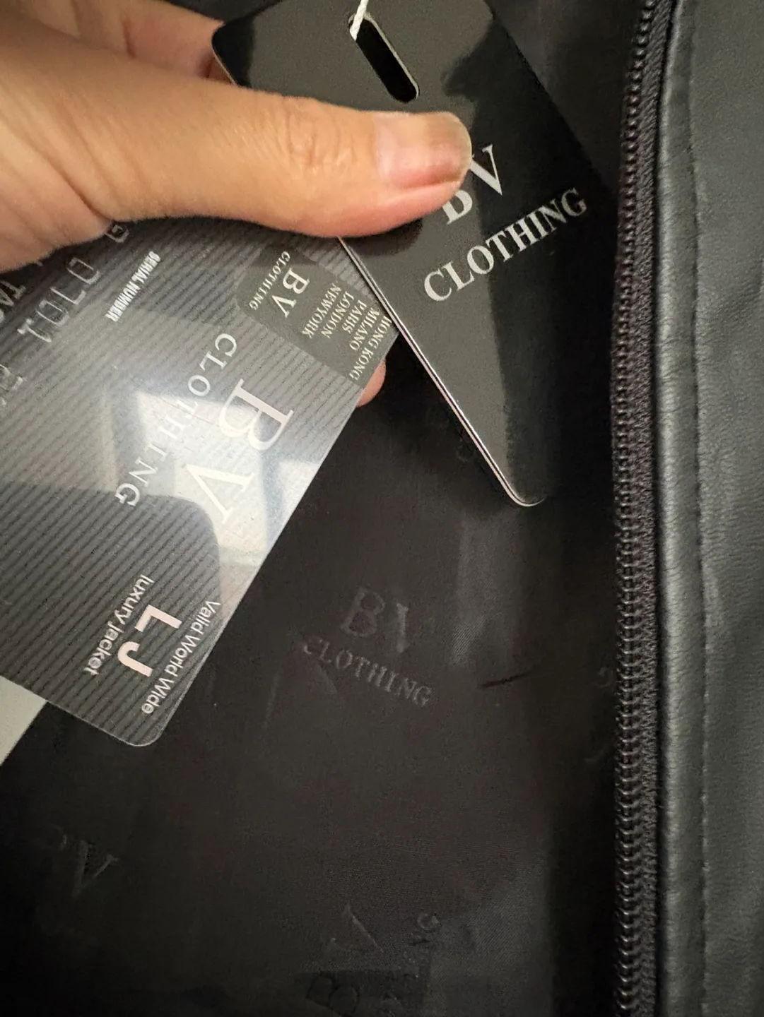 Black BV Gioielli Leather Jacket image indicator(7)