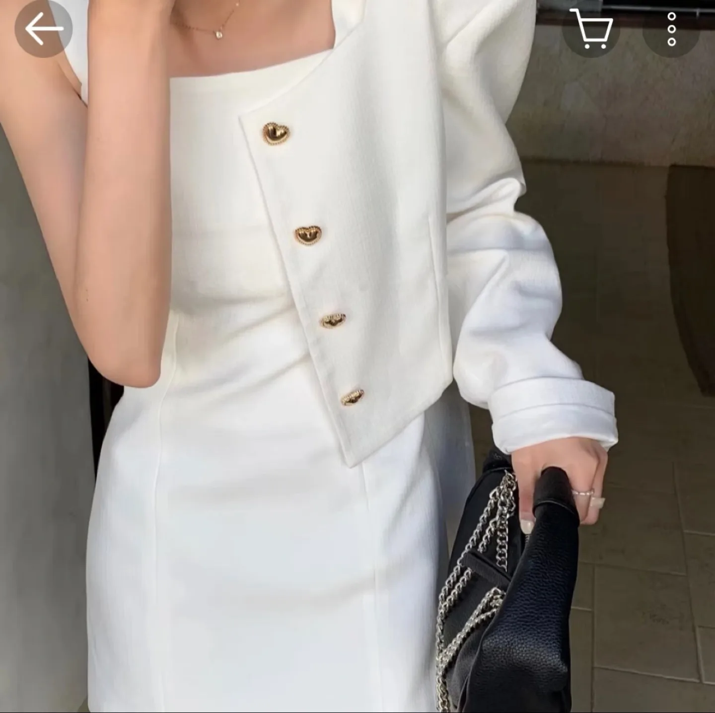 FAWZIA White Mini Dress image indicator(4)