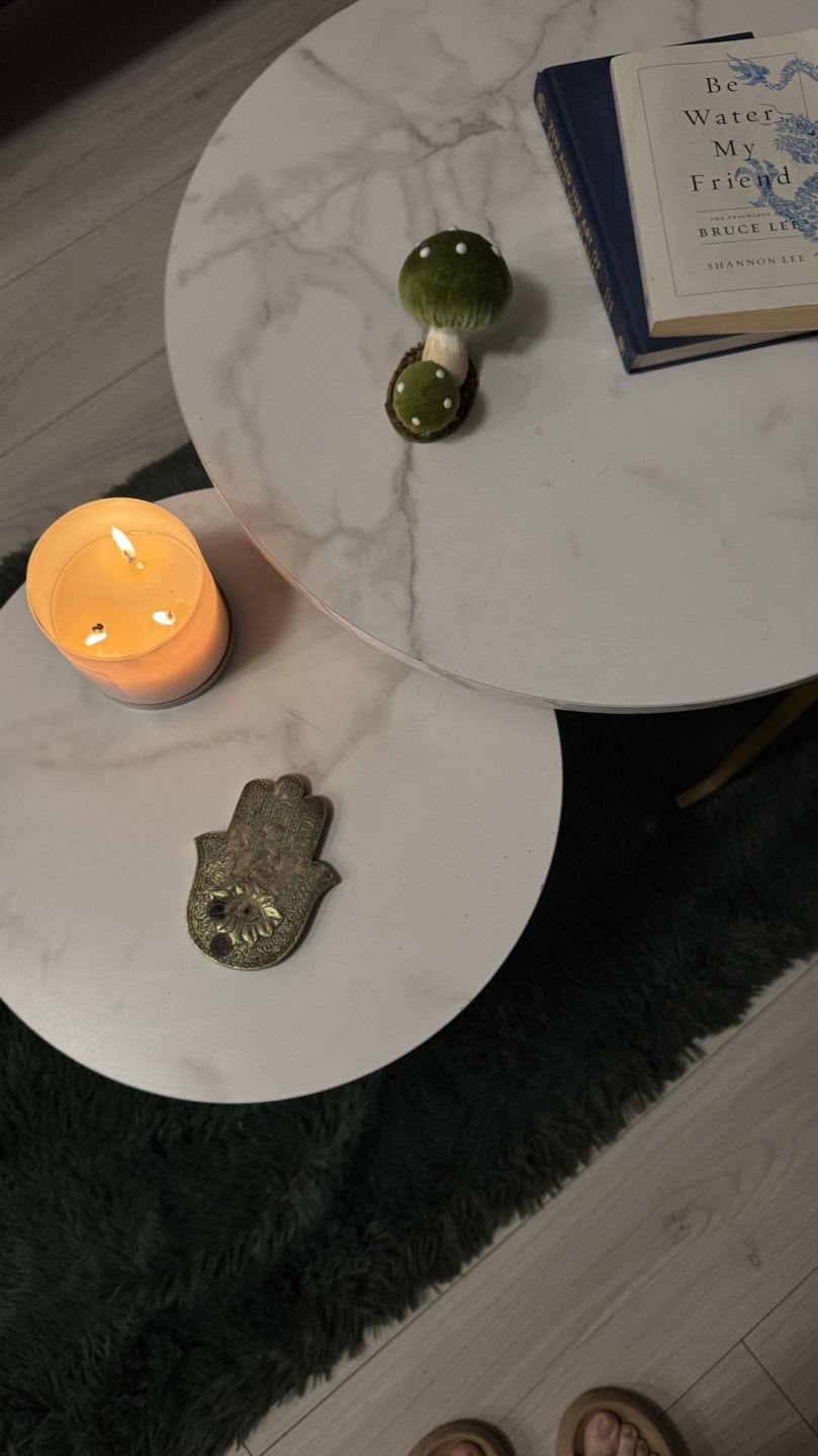 Nest of Tables - White Marble & Gold Metal - photo 2