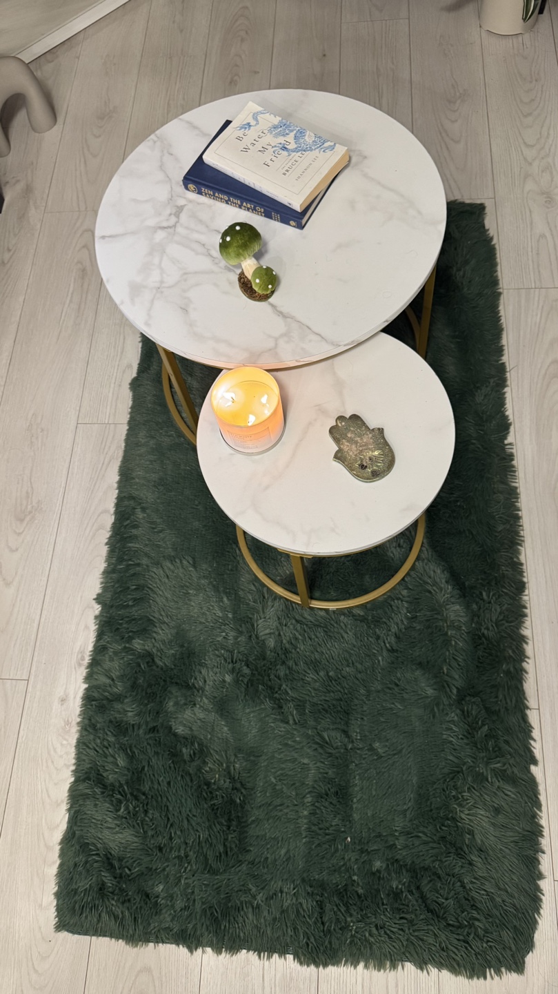 Nest of Tables - White Marble & Gold Metal - photo 4
