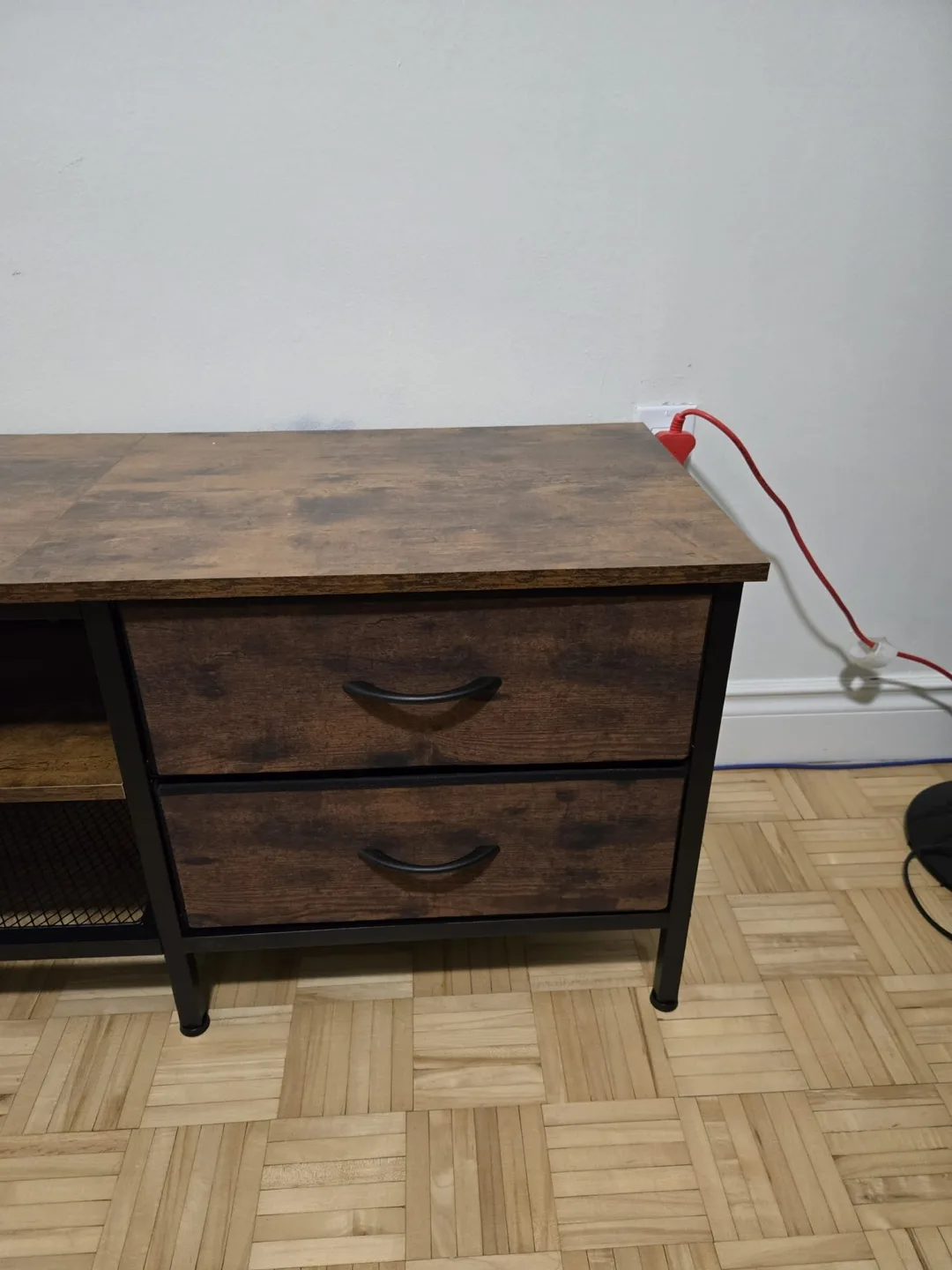 Rustic Brown TV Stand with Storage image indicator(6)