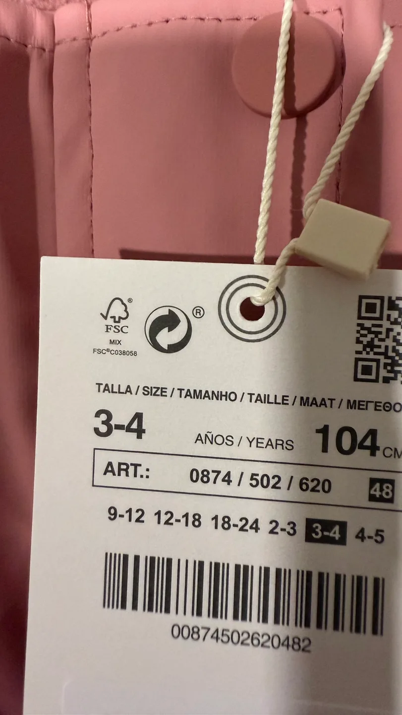 Zara Kids Pink Snow Pants Size 3-4 Years image indicator(2)