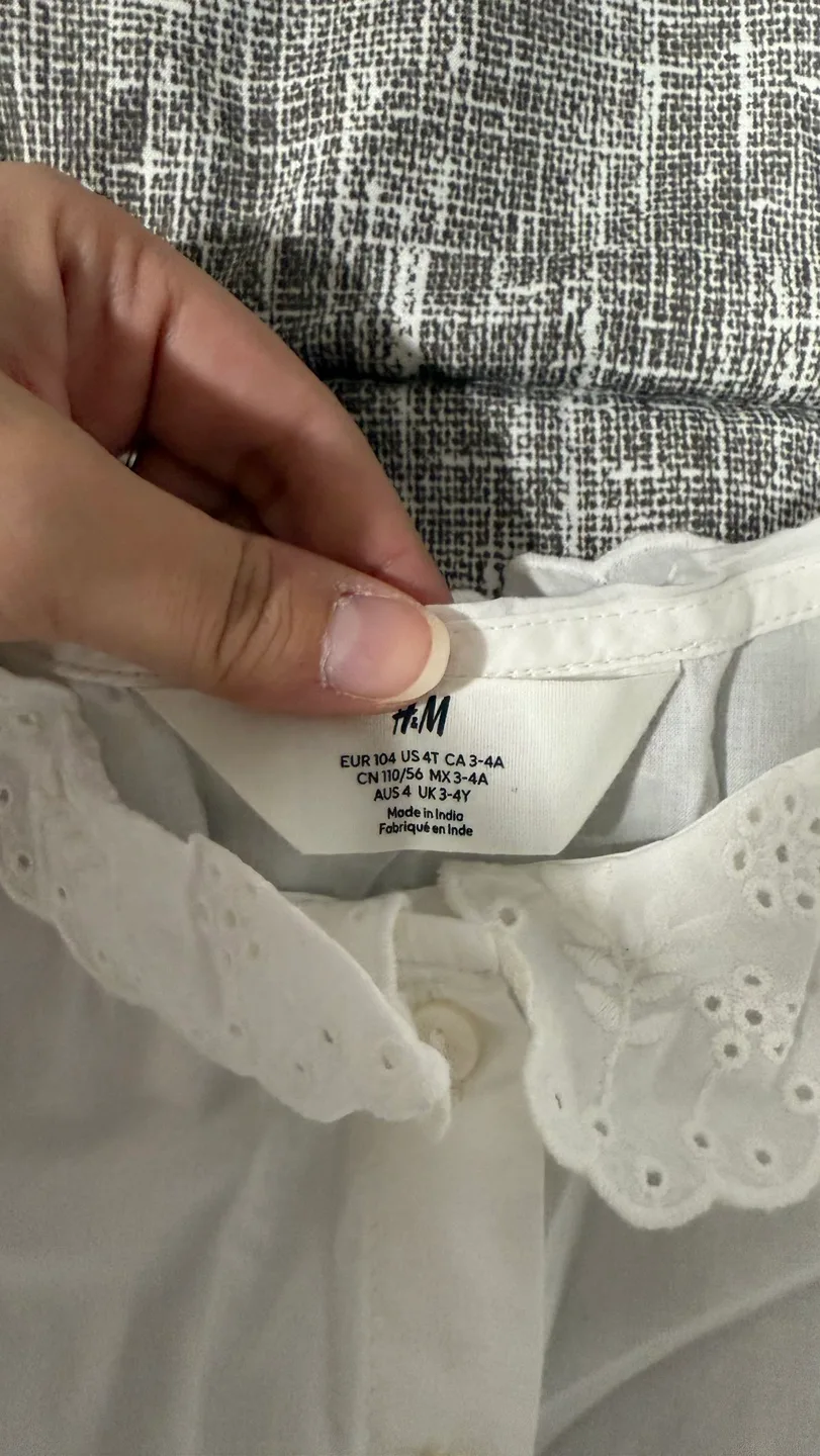 Zara Linen Pants & H&M Blouse Set (Size 3-4) image indicator(2)