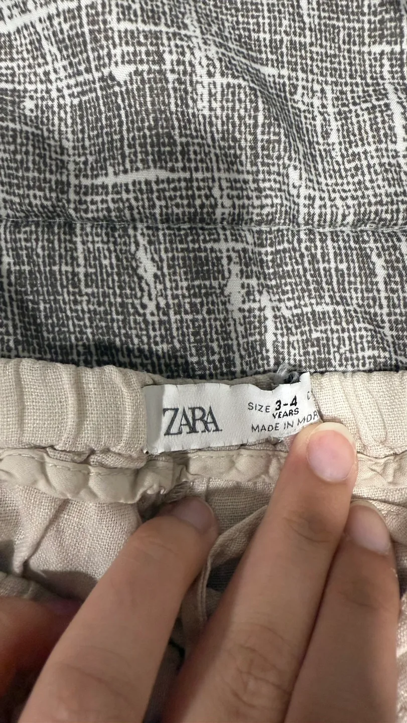 Zara Linen Pants & H&M Blouse Set (Size 3-4) image indicator(4)