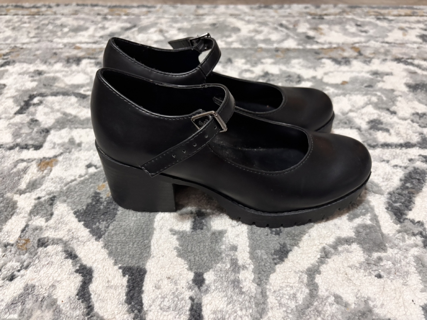 Black Platform Mary Janes - Size 6 1/2 - photo 2