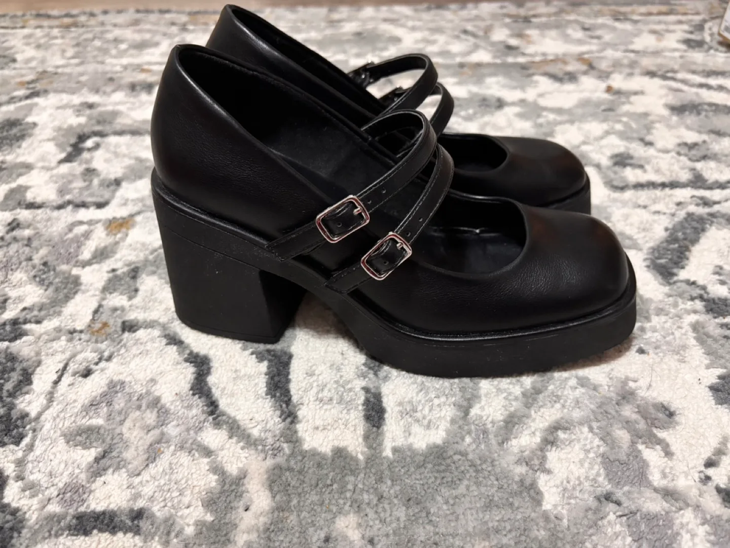 Black Platform Mary Janes image indicator(2)