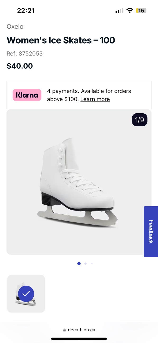 Women's Ice Skates - Size 8