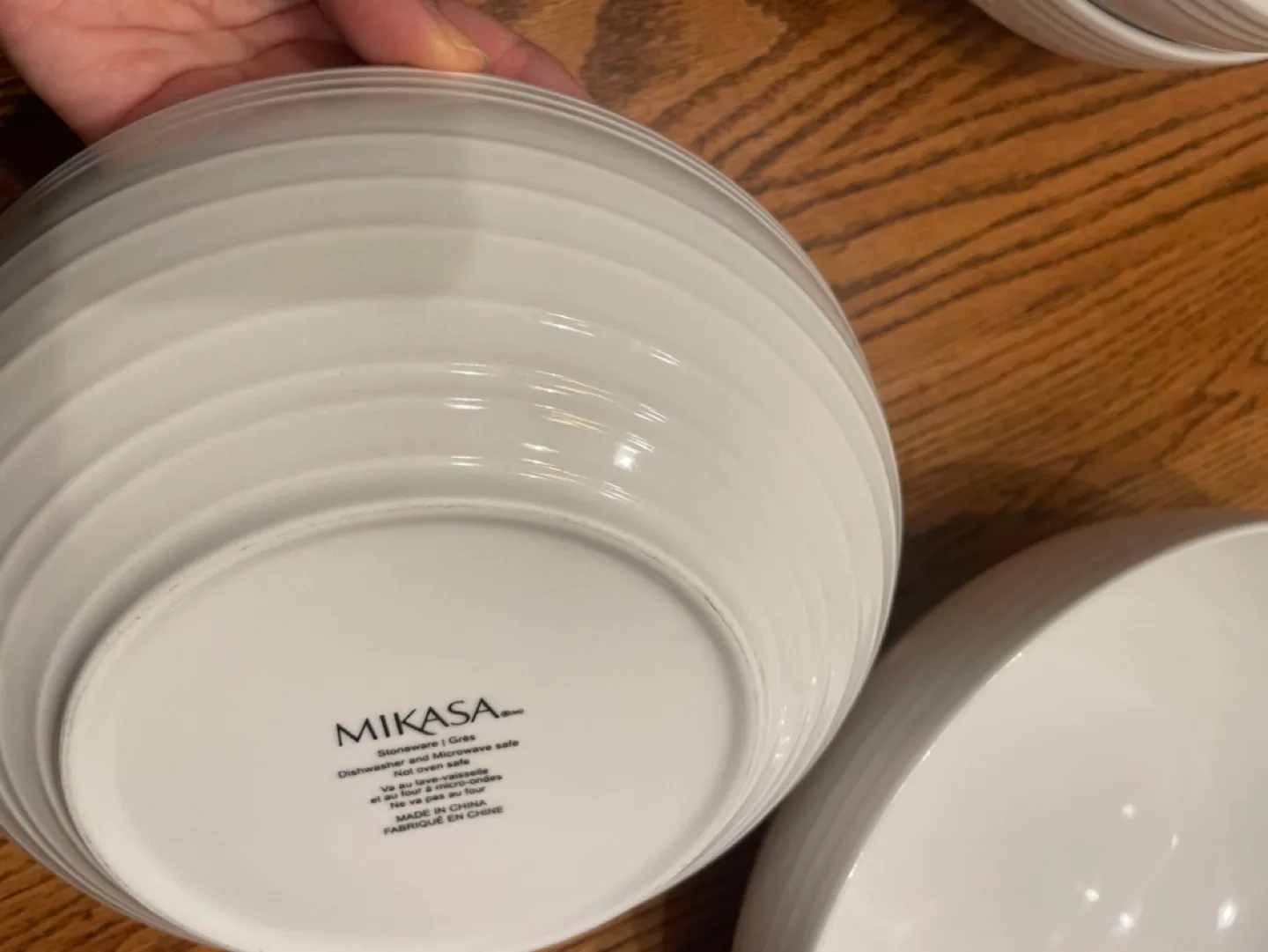 Mikasa White Ceramic Bowls Set of 5 image indicator(6)
