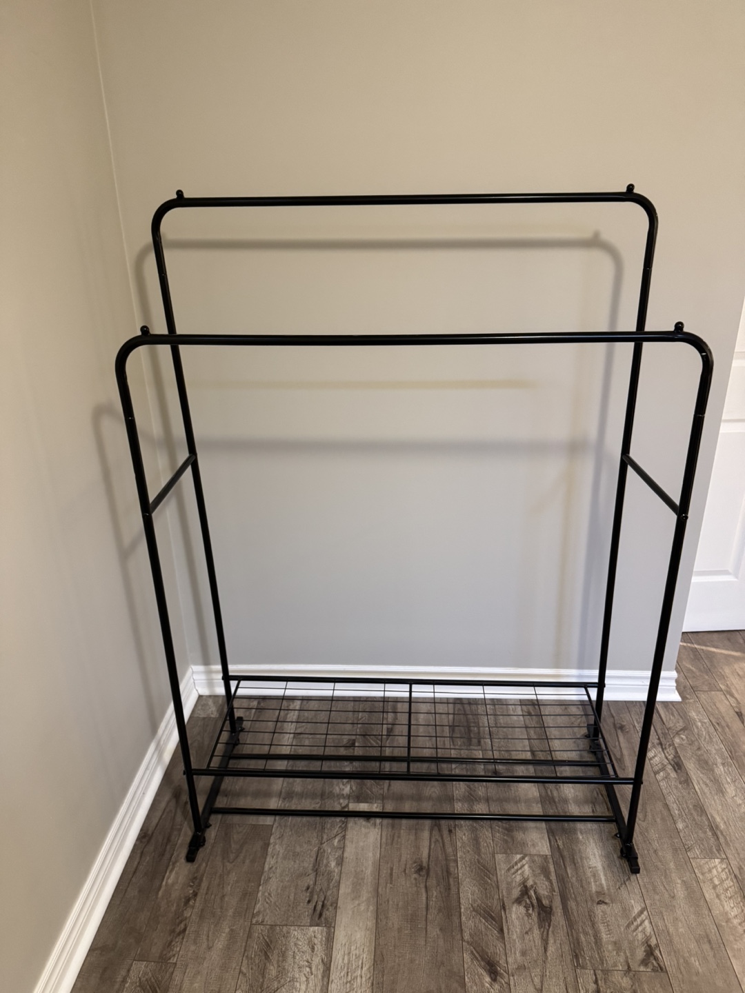 Double Garment Rack with Shelf