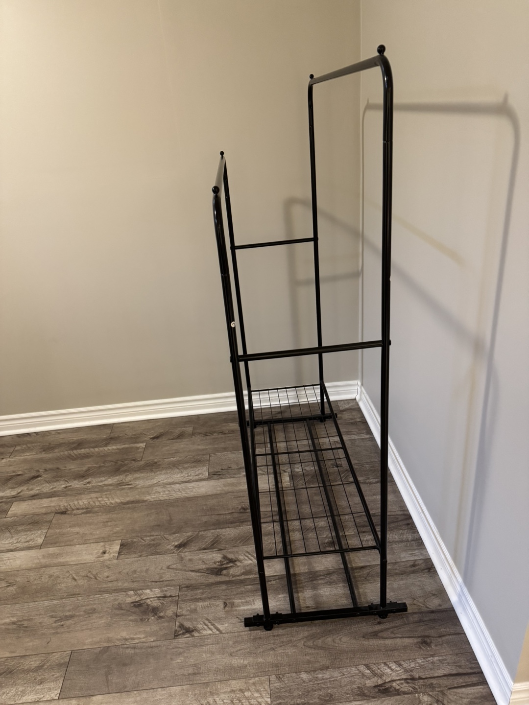 Double Garment Rack with Shelf - photo 2