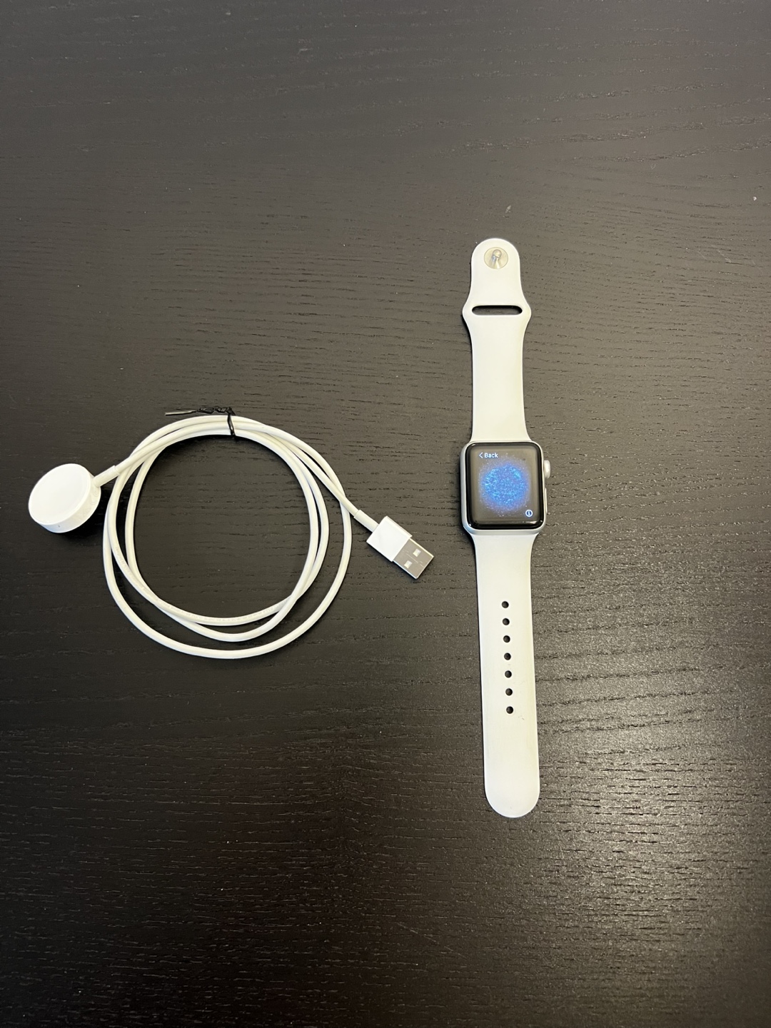 Apple Watch Series 3 with White Sport Band