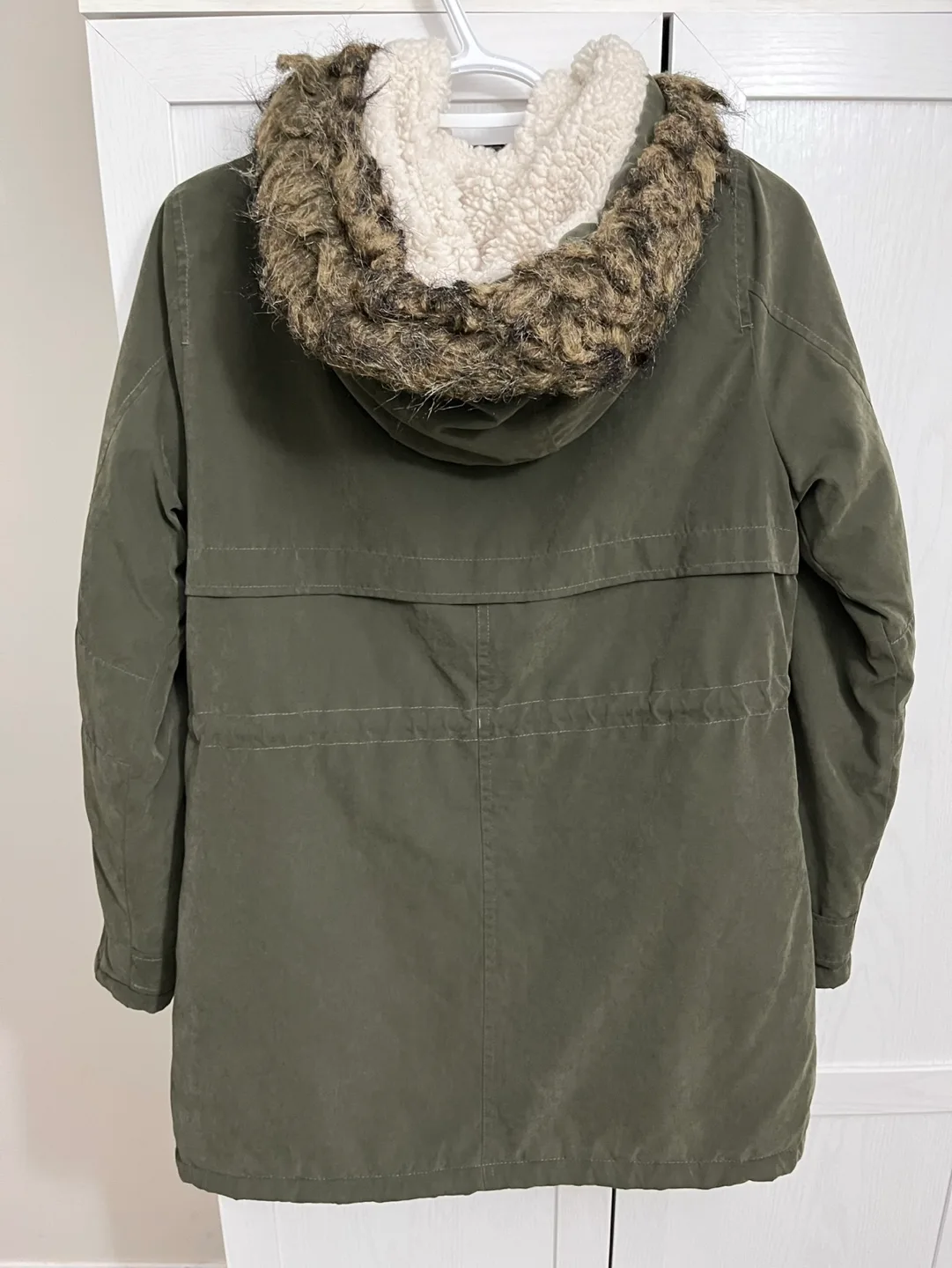 Primark Olive Green Hooded Jacket - Size XS image indicator(3)