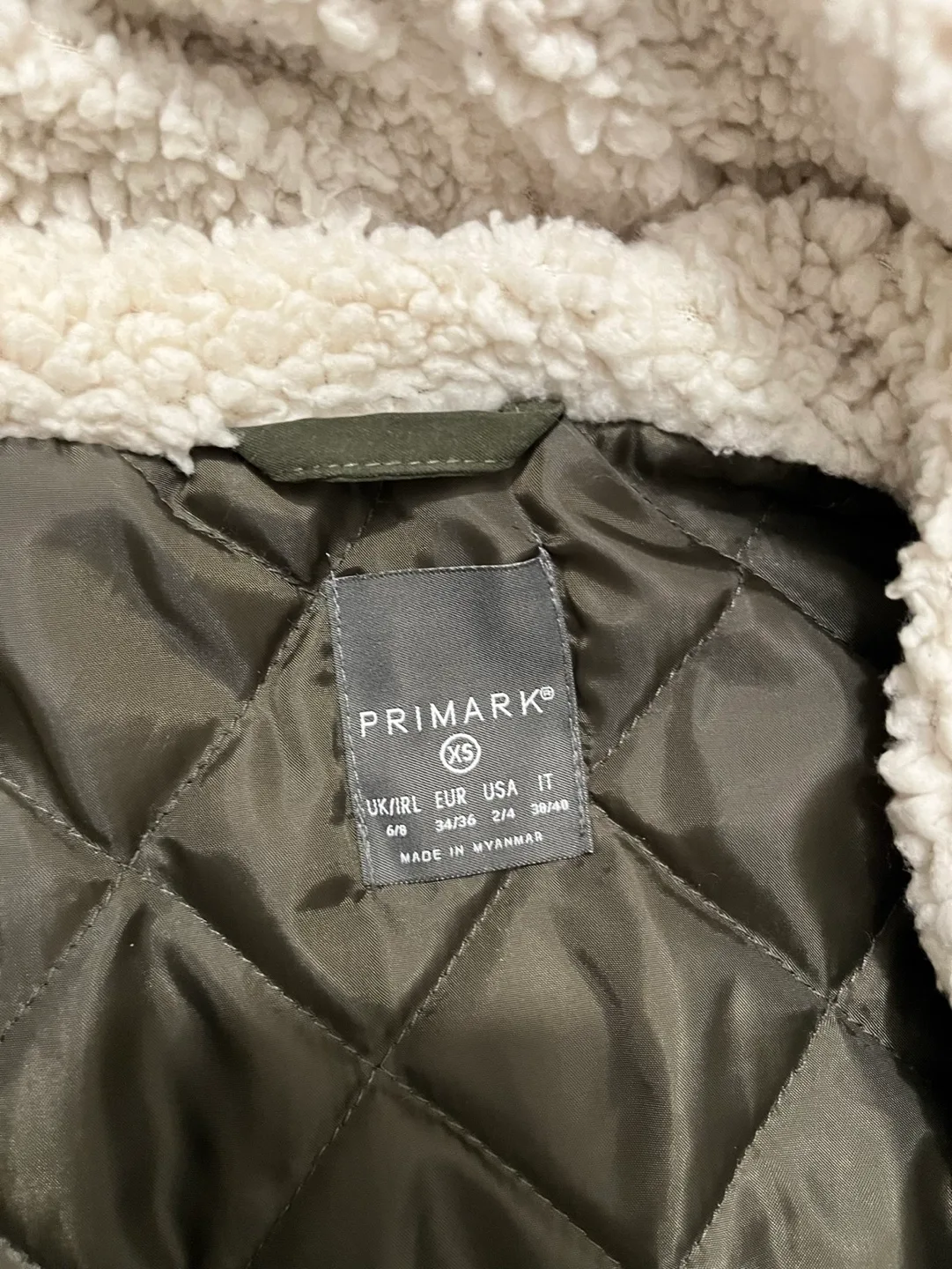 Primark Olive Green Hooded Jacket - Size XS image indicator(2)
