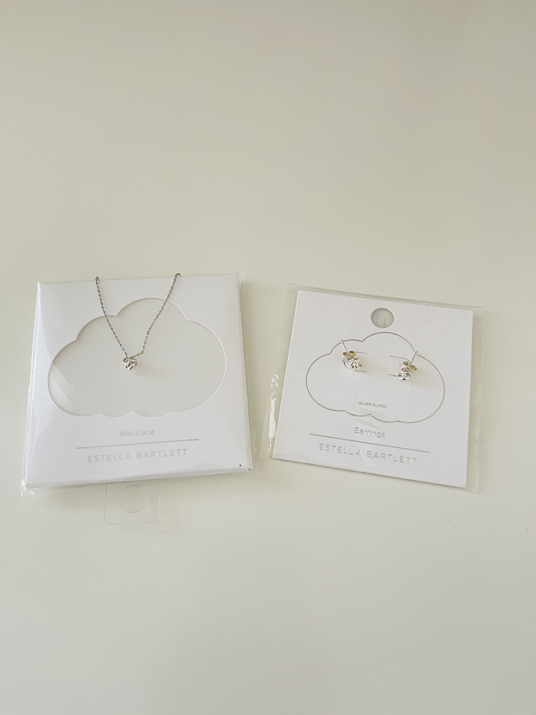 Estella Bartlett Love Me Knot Necklace and Earrings Set