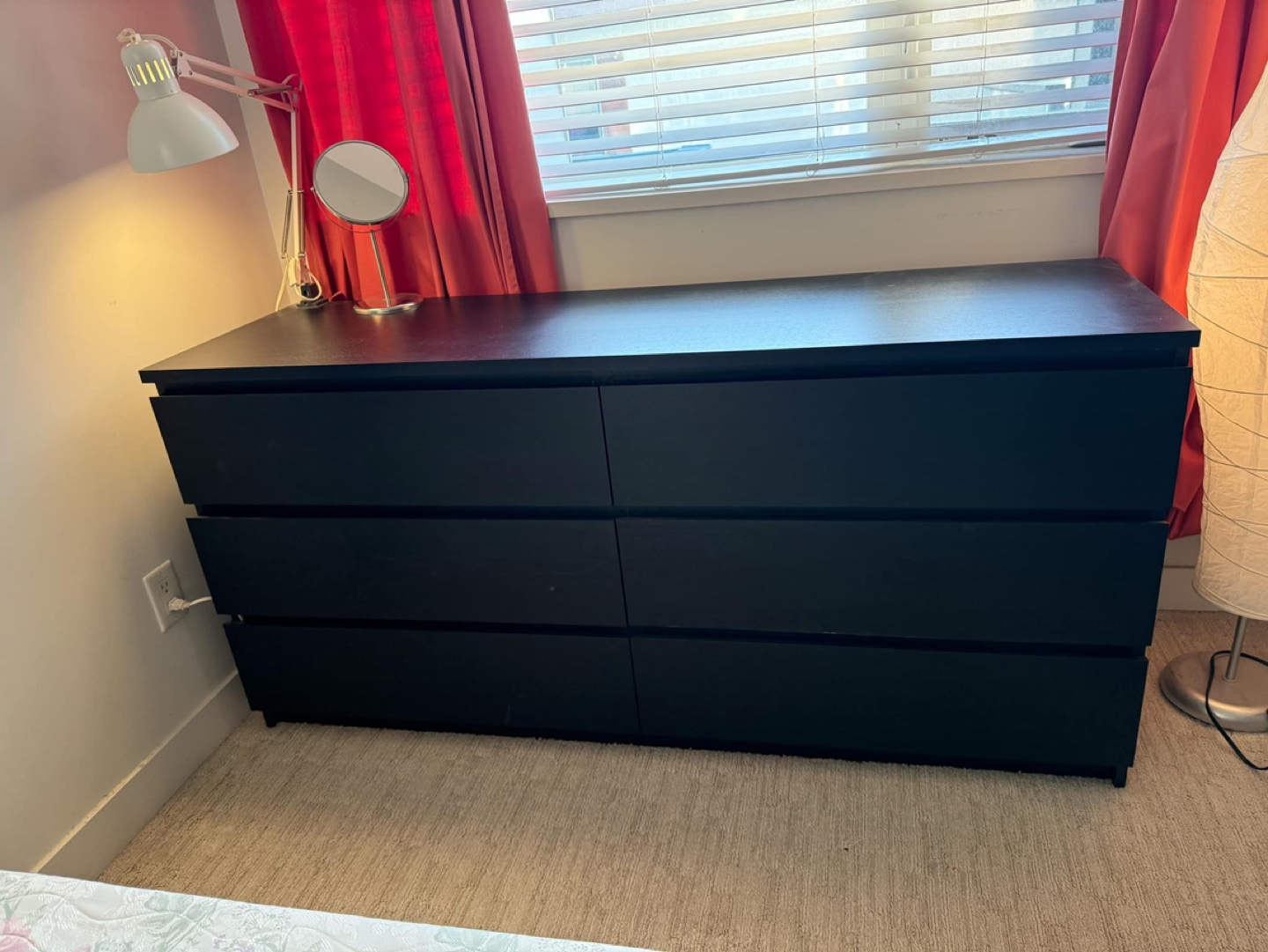 IKEA MALM 6-drawer dresser - Black-brown