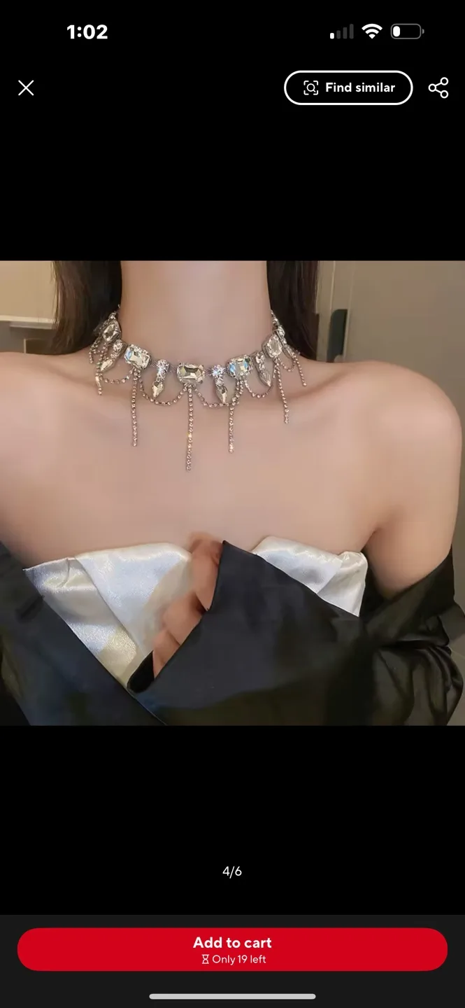 Rhinestone Choker Necklace image indicator(4)