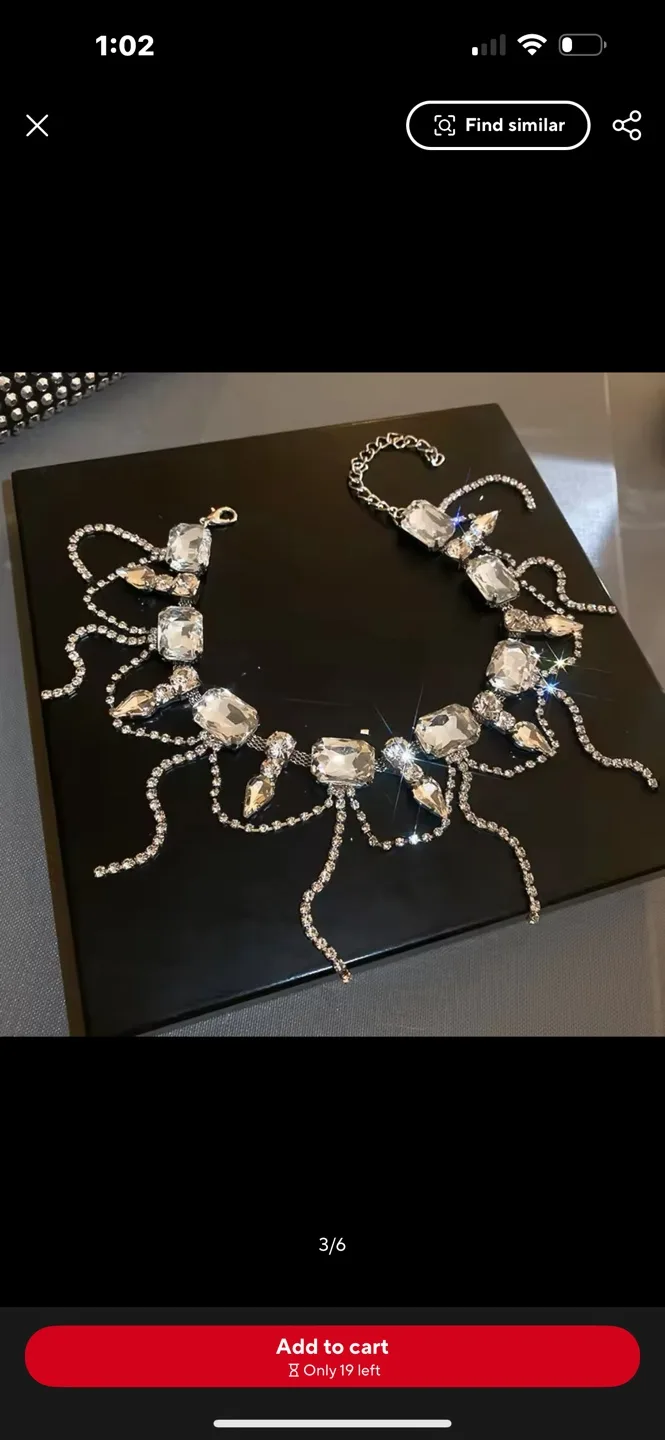 Rhinestone Choker Necklace image indicator(2)