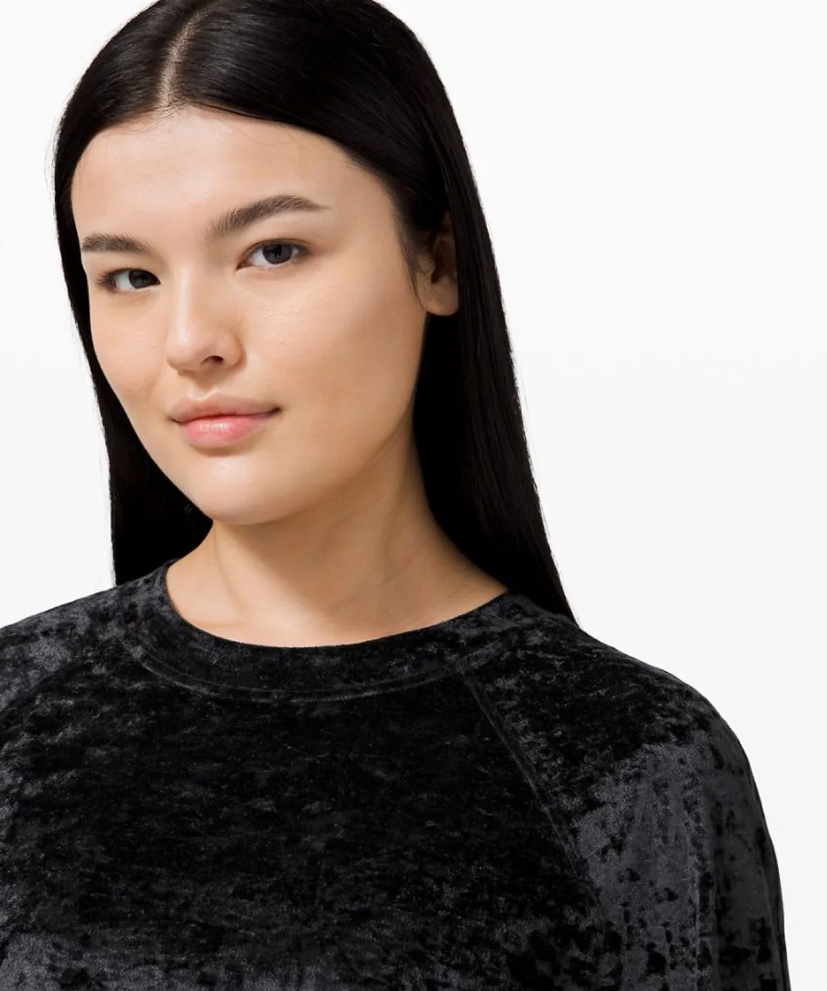 Lululemon black crushed velvet sweater size 8 image indicator(8)