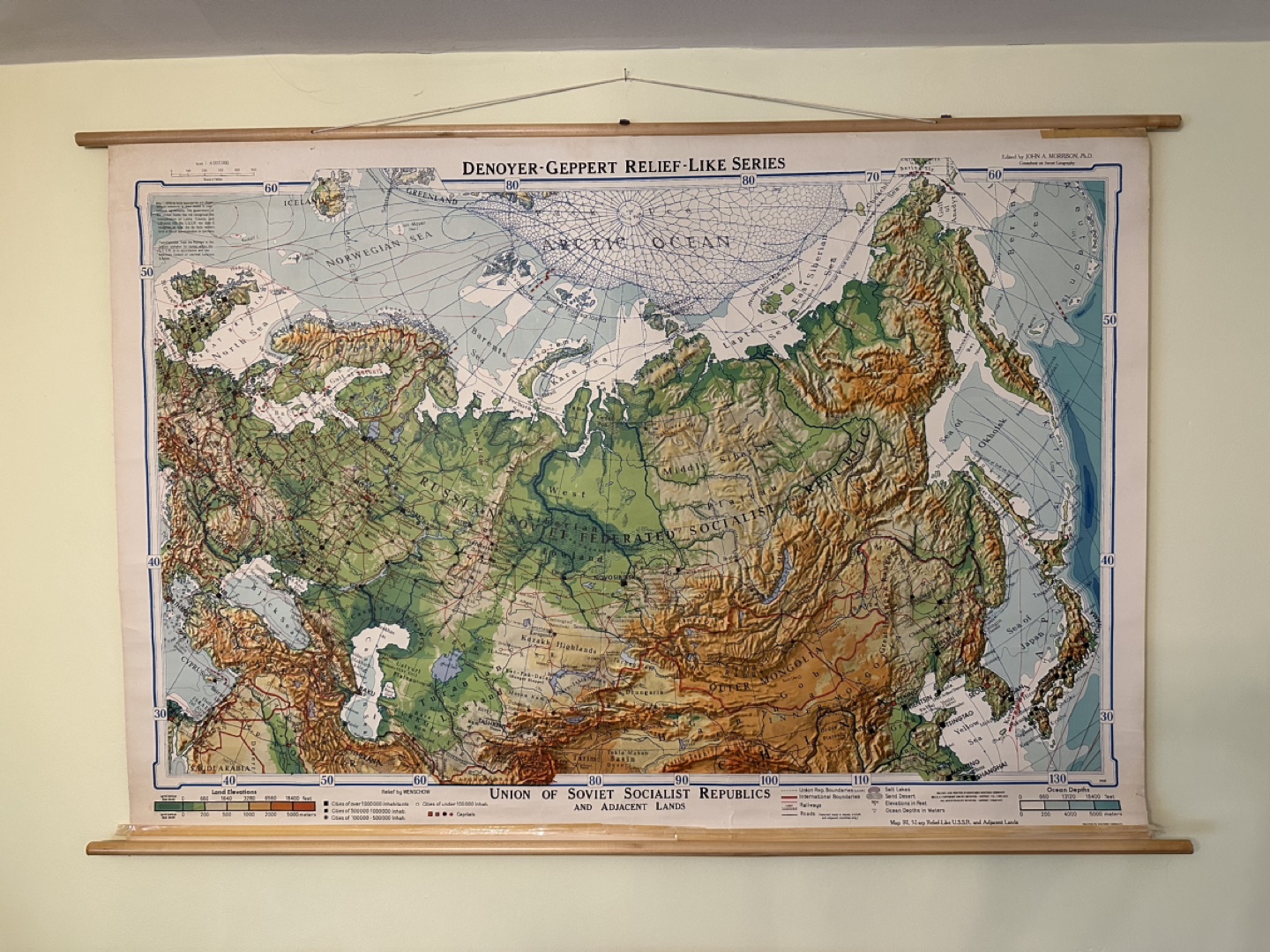 Vintage Map of USSR