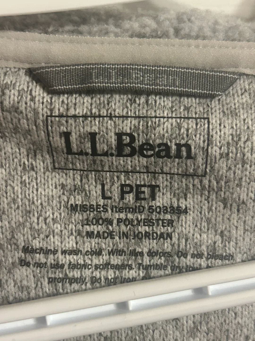 L.L.Bean Women's Size Large Grey Fleece Zip-Up Hoodie image indicator(4)