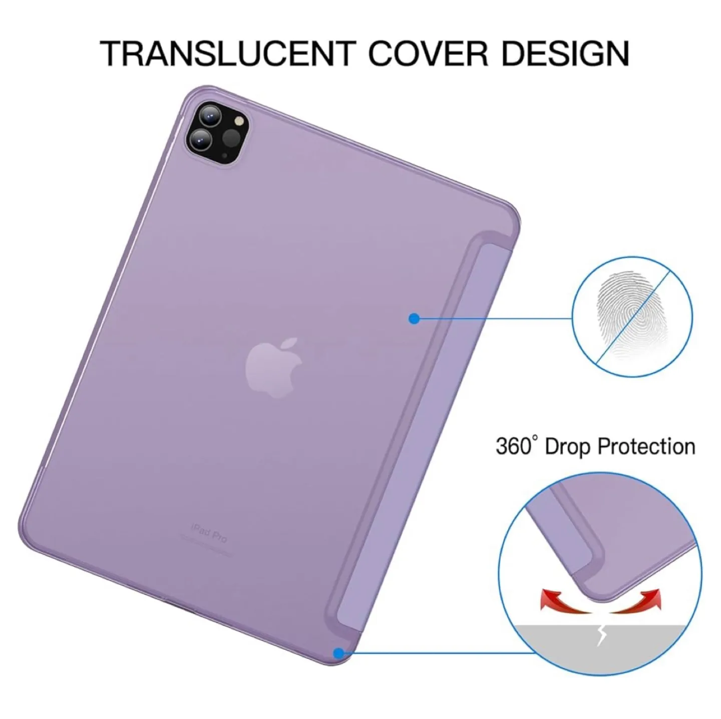 JETech Protective Case for Tablet - Light Purple image indicator(7)