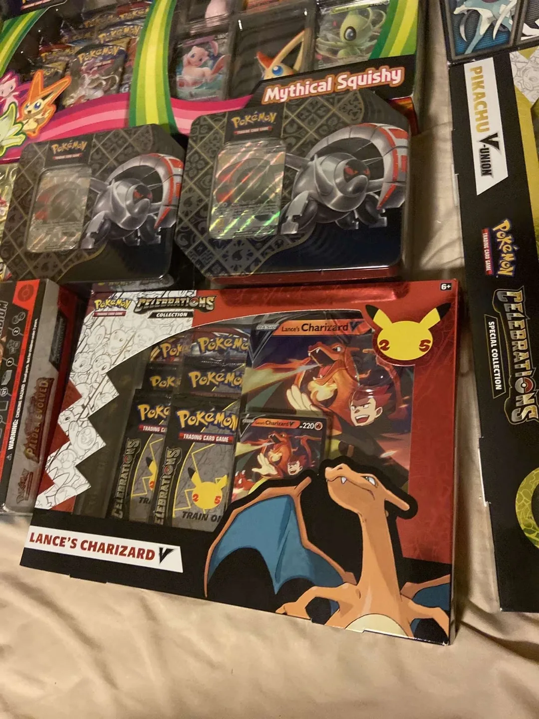 MASSIVE Sealed Pokemon Card Bundle -  ETBs, PCs, evo skies image indicator(3)