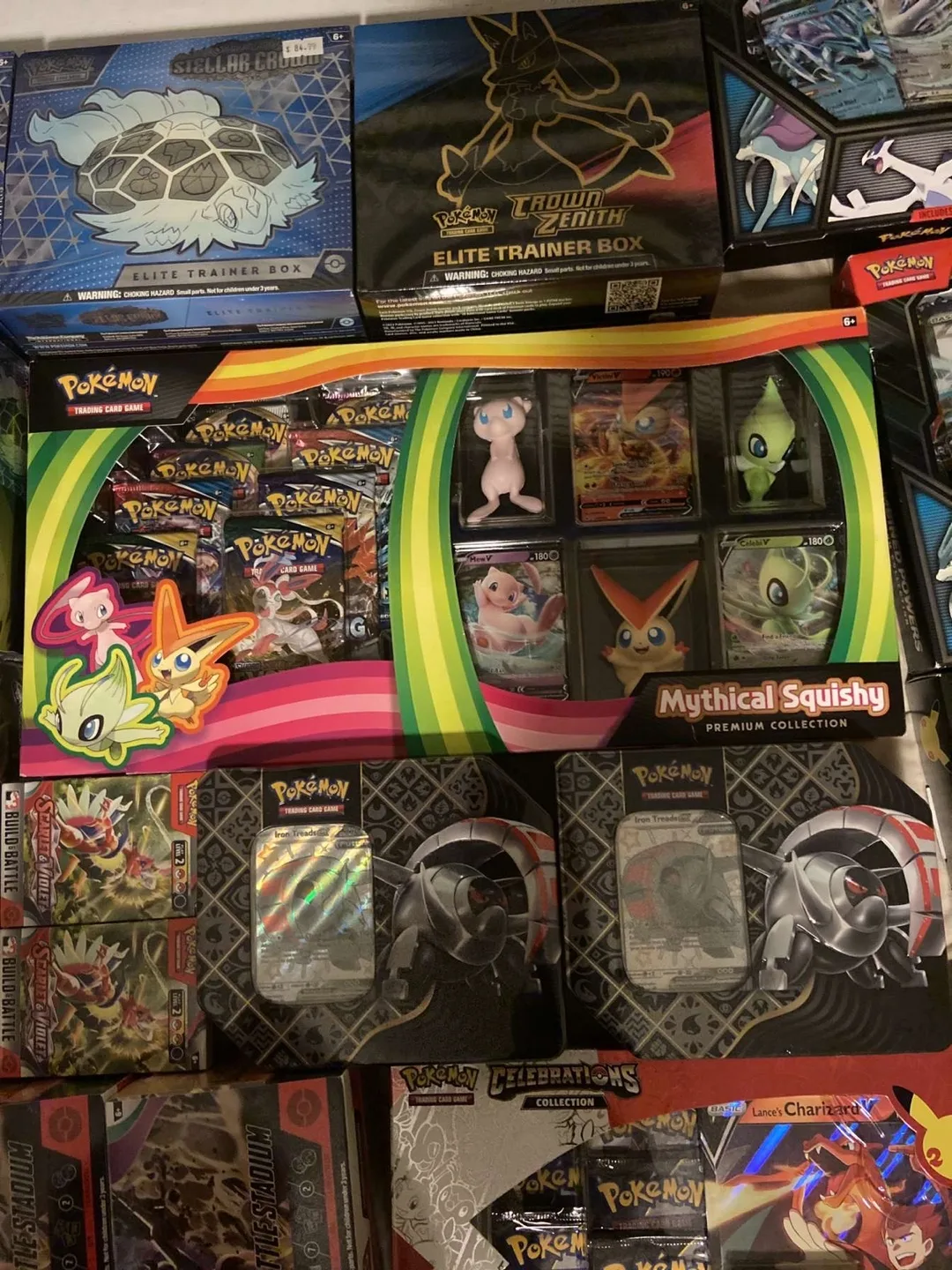 MASSIVE Sealed Pokemon Card Bundle -  ETBs, PCs, evo skies image indicator(4)