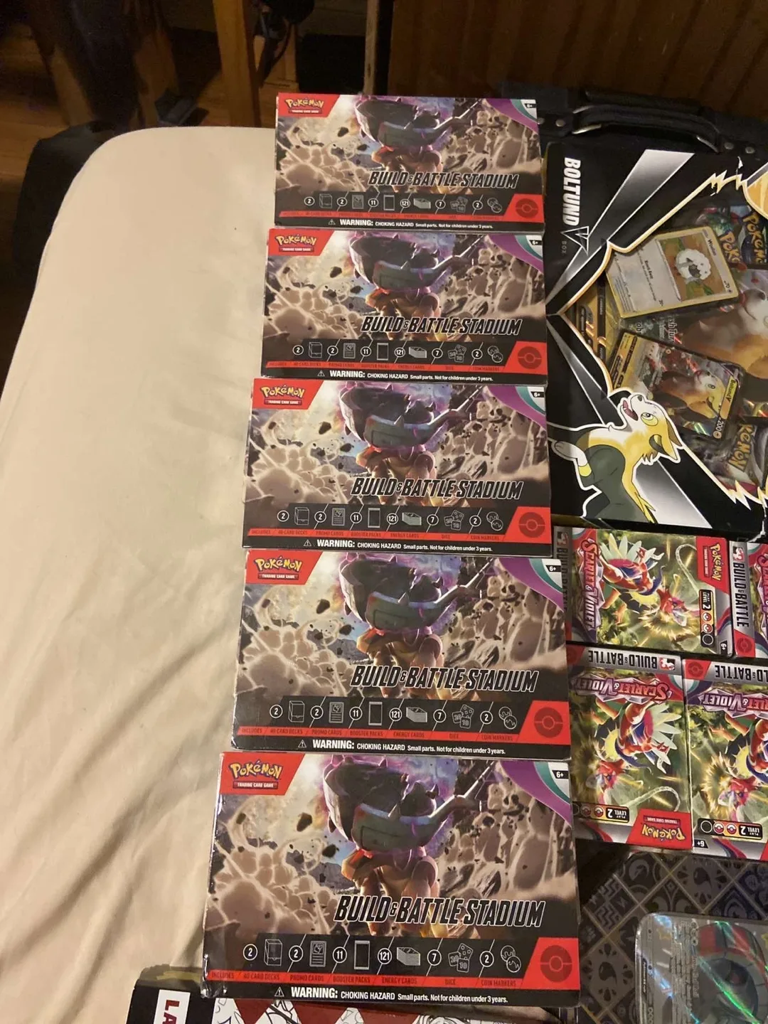 MASSIVE Sealed Pokemon Card Bundle -  ETBs, PCs, evo skies image indicator(7)